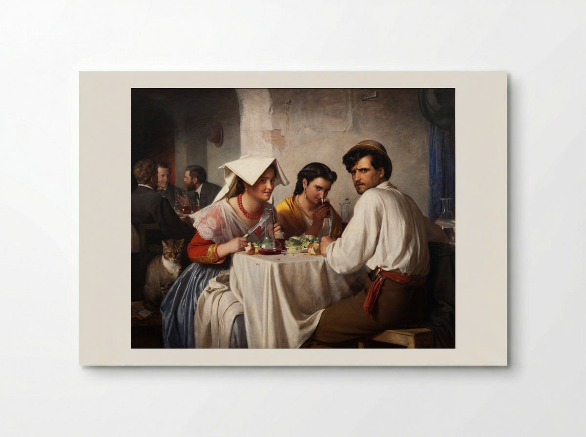 In a Roman Osteria - Carl Bloch - Poster