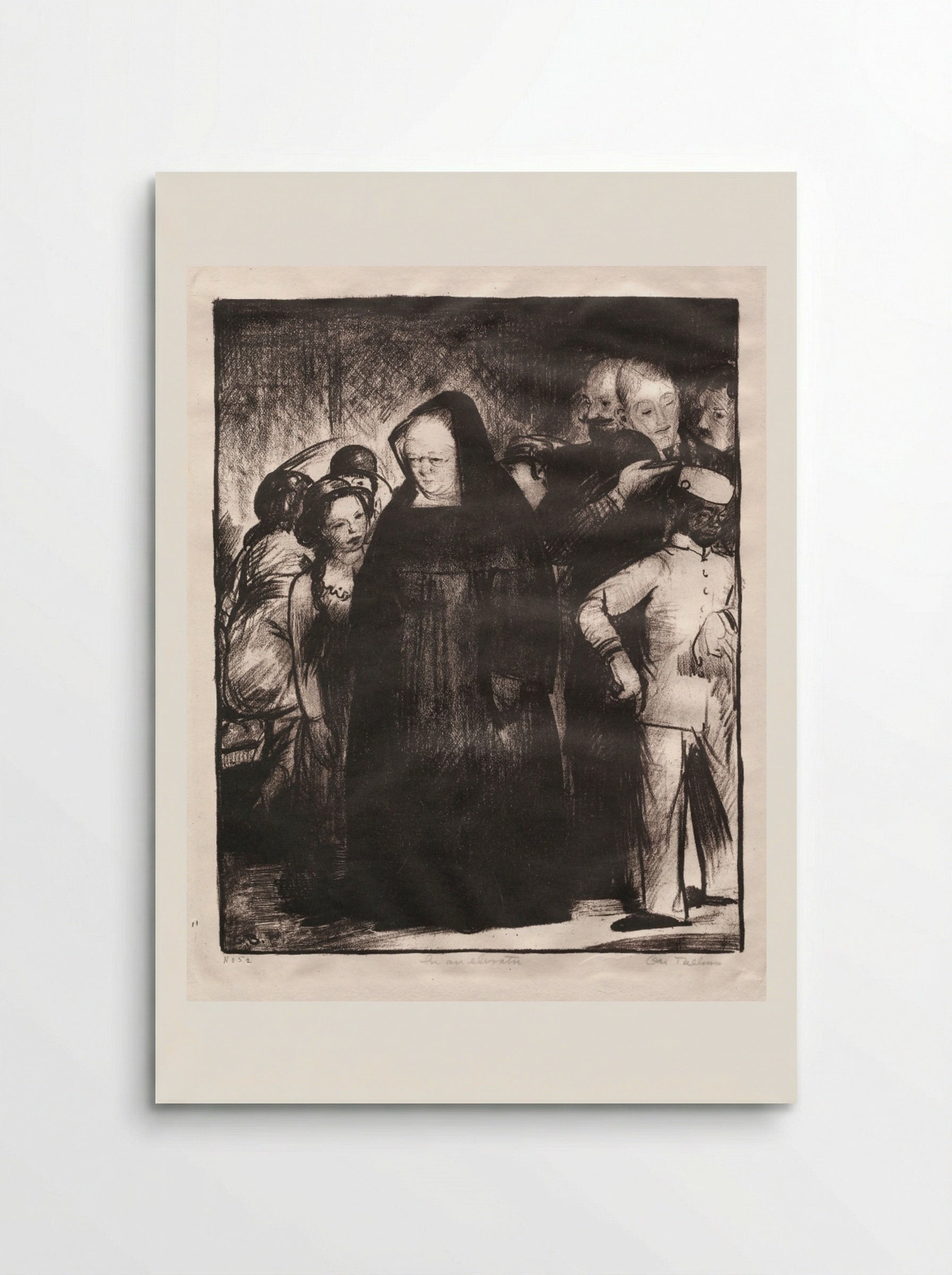 In an Elevator - George Bellows - Poster