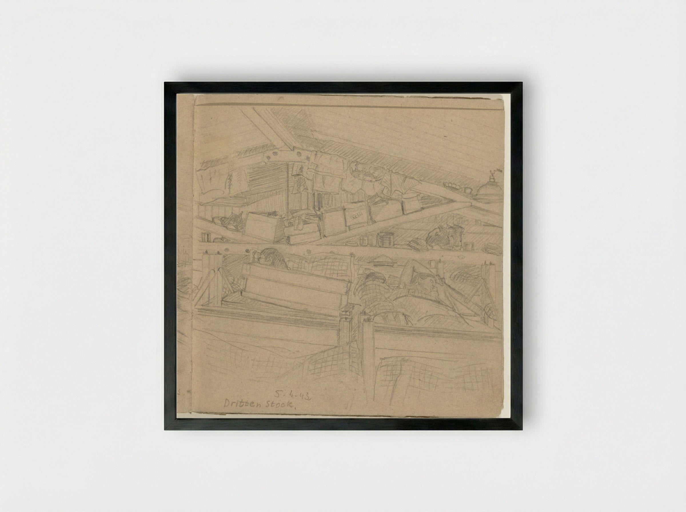 In de barak - To Frank-Stoltz - Framed Print Black