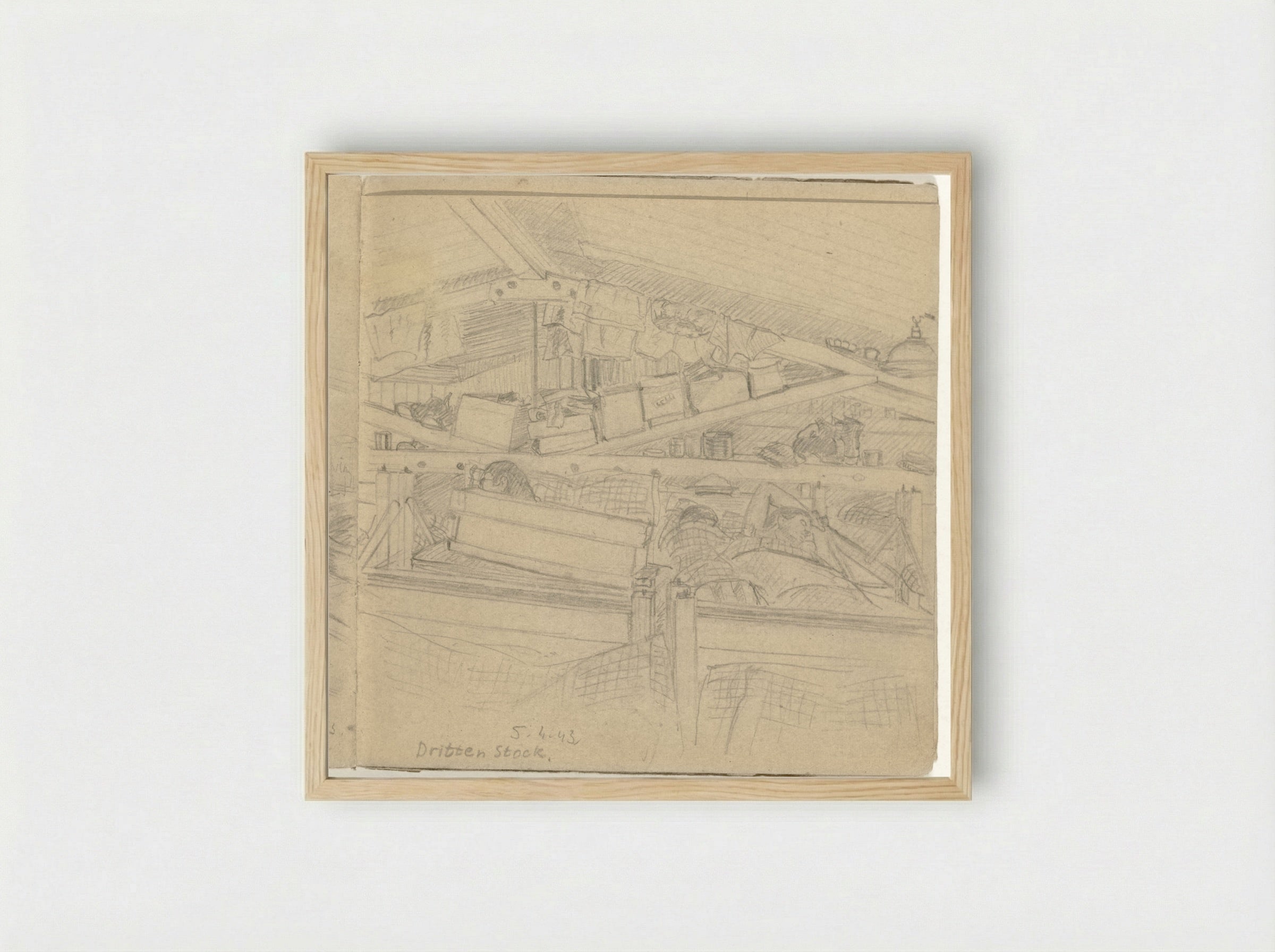 In de barak - To Frank-Stoltz - Framed Print Wood