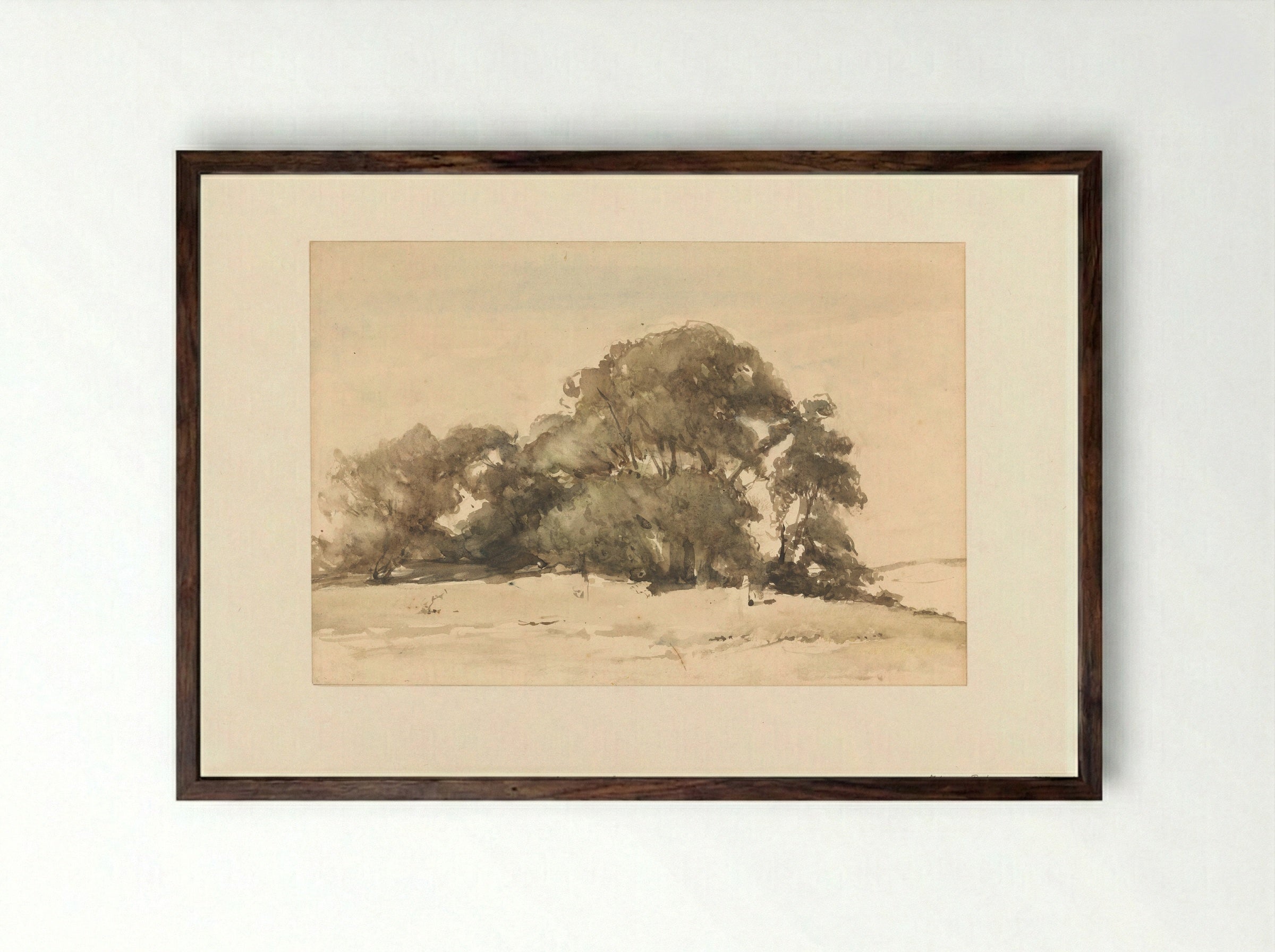 In de duinen bij Wassenaar - Johannes Bosboom - Framed Print Dark Wood