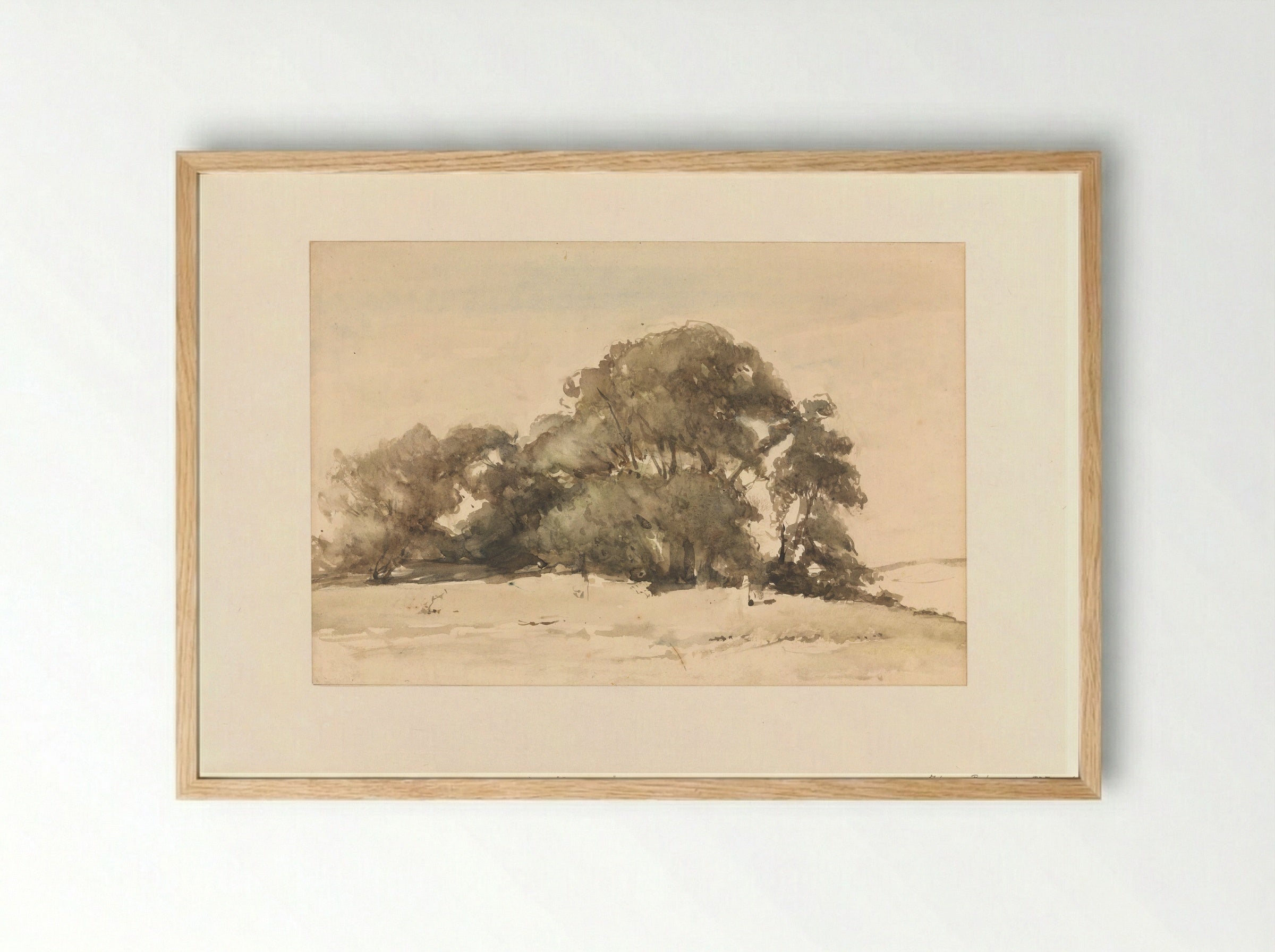 In de duinen bij Wassenaar - Johannes Bosboom - Framed Print Wood