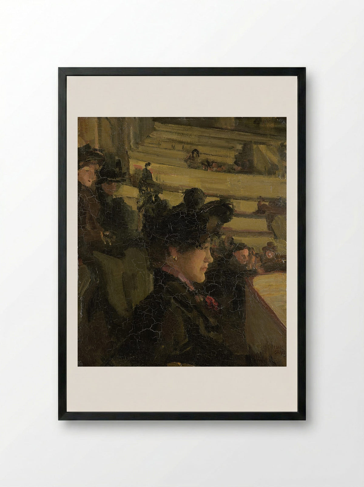In het theater - Isaac Israels - Framed Print Black