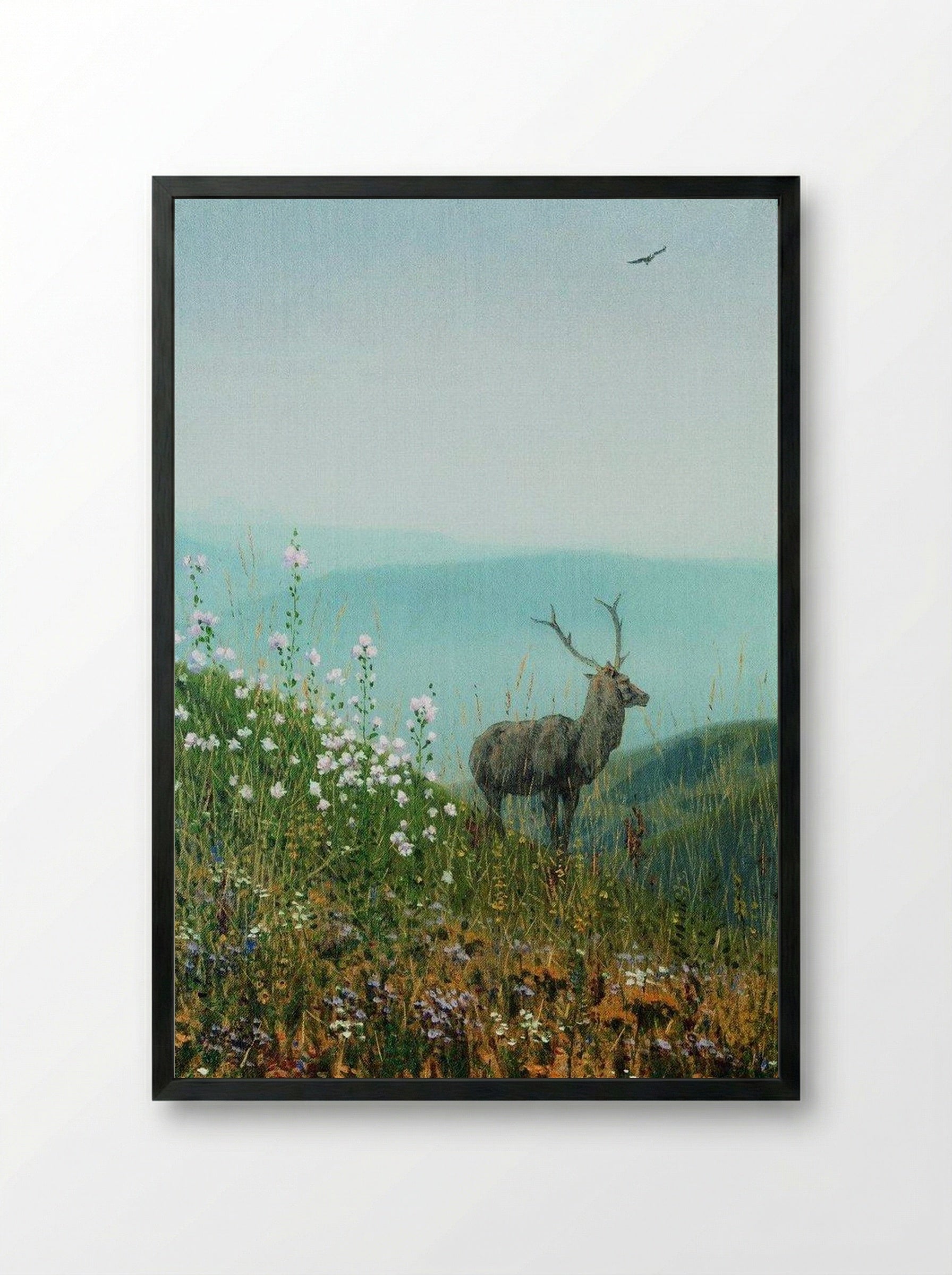 In the Alatau Mountains - Vasily Vereshchagin - Framed Print Black