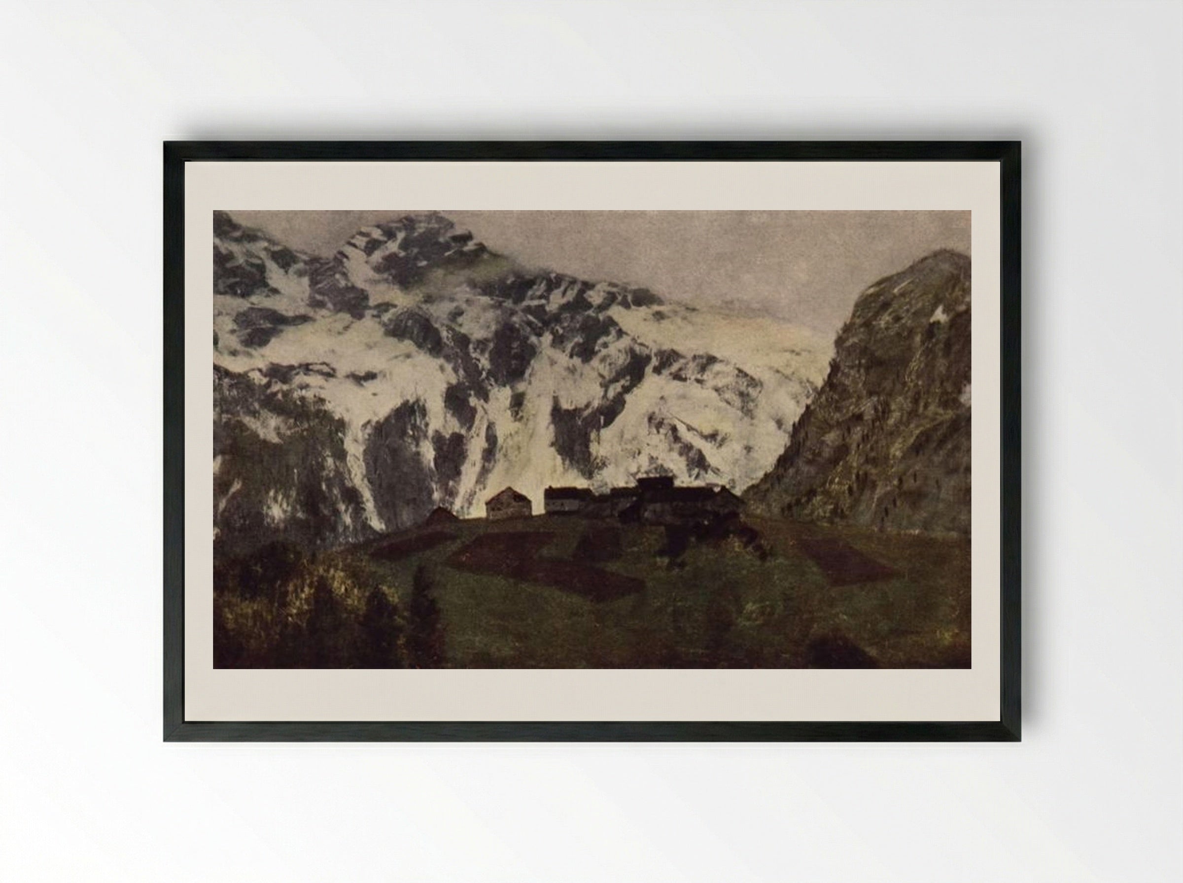 In the Alps - Isaac Levitan - Framed Print Black