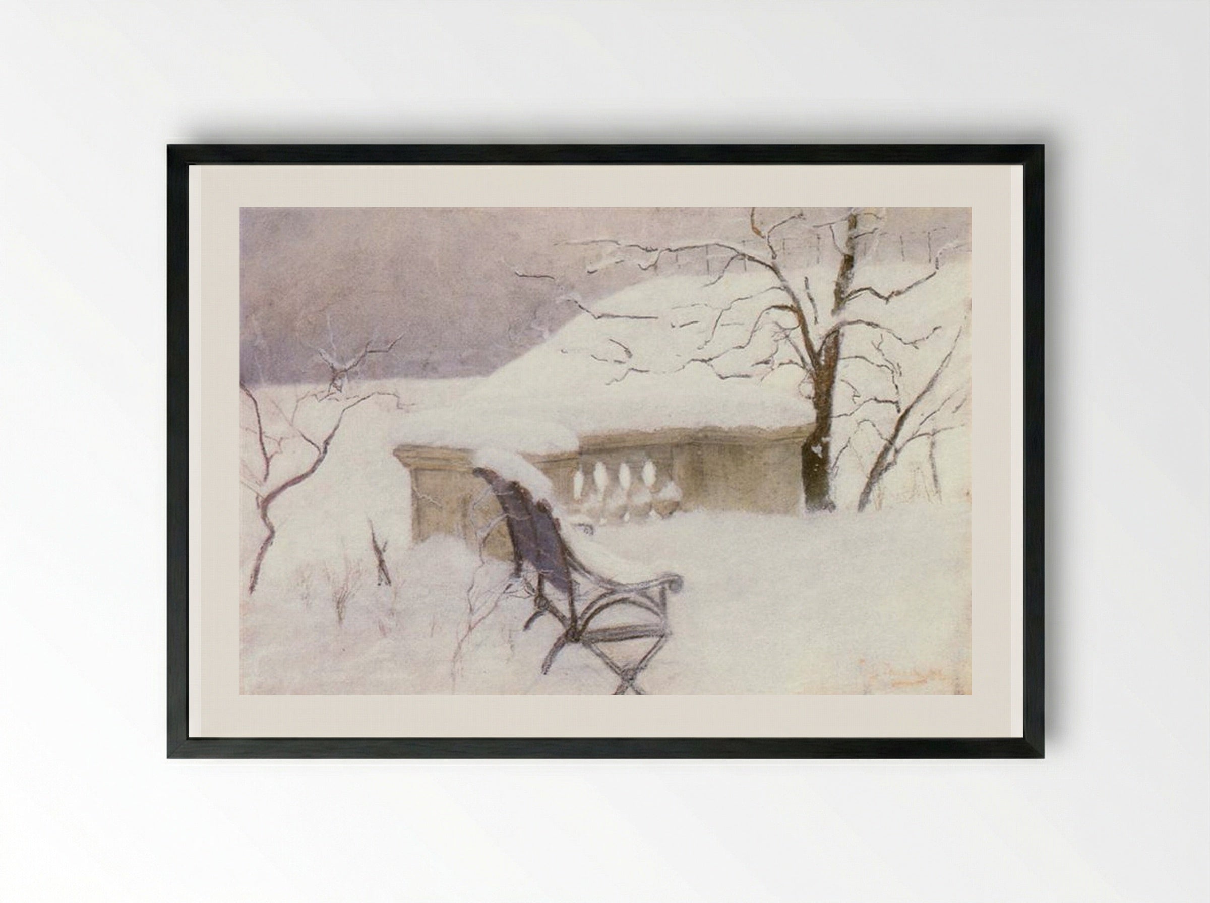 In the Elbank, Hamburg - Frits Thaulow - Framed Print Black