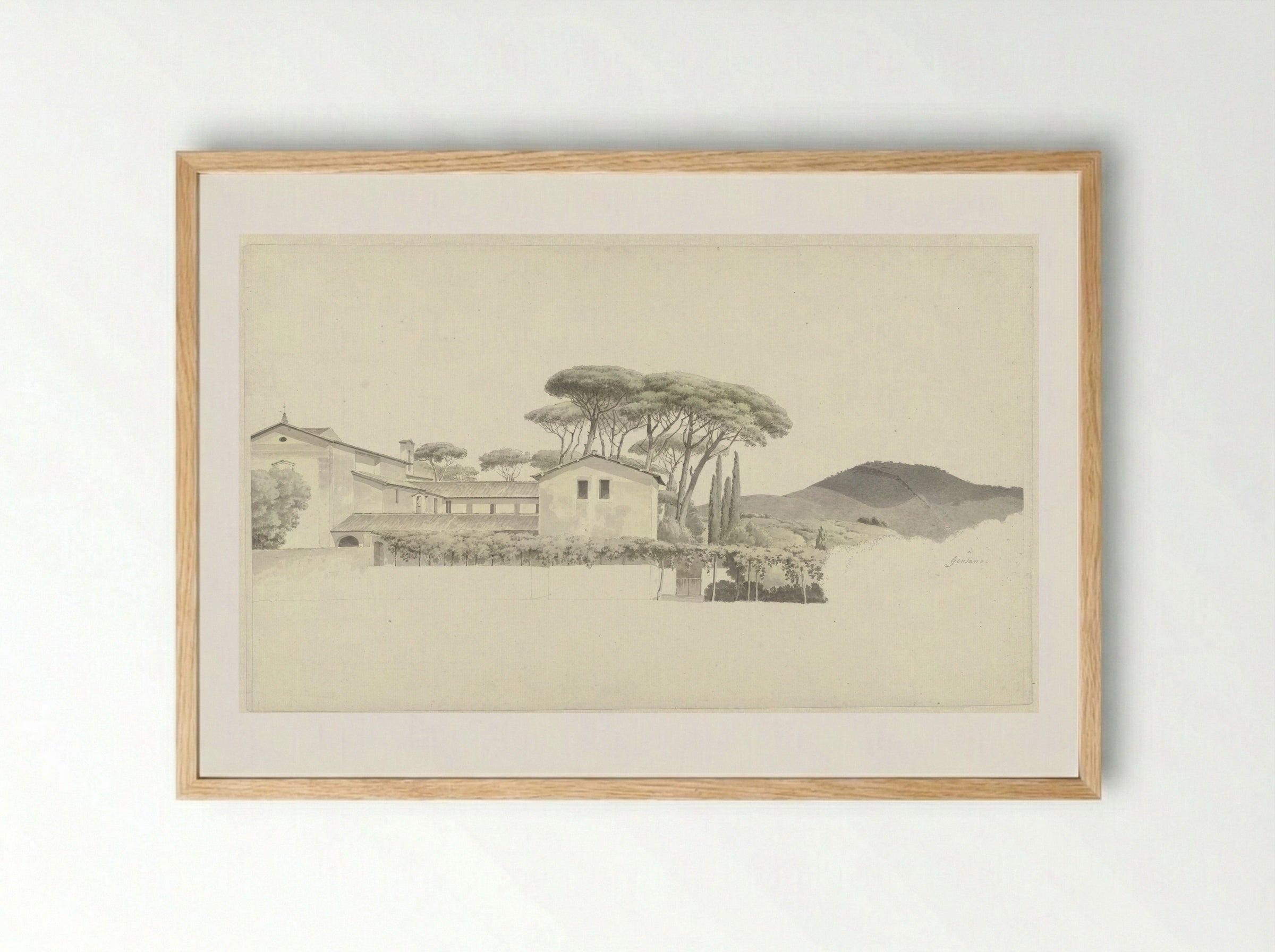 In the Environs of Genzano - Josephus Augustus Knip - Framed Print Wood