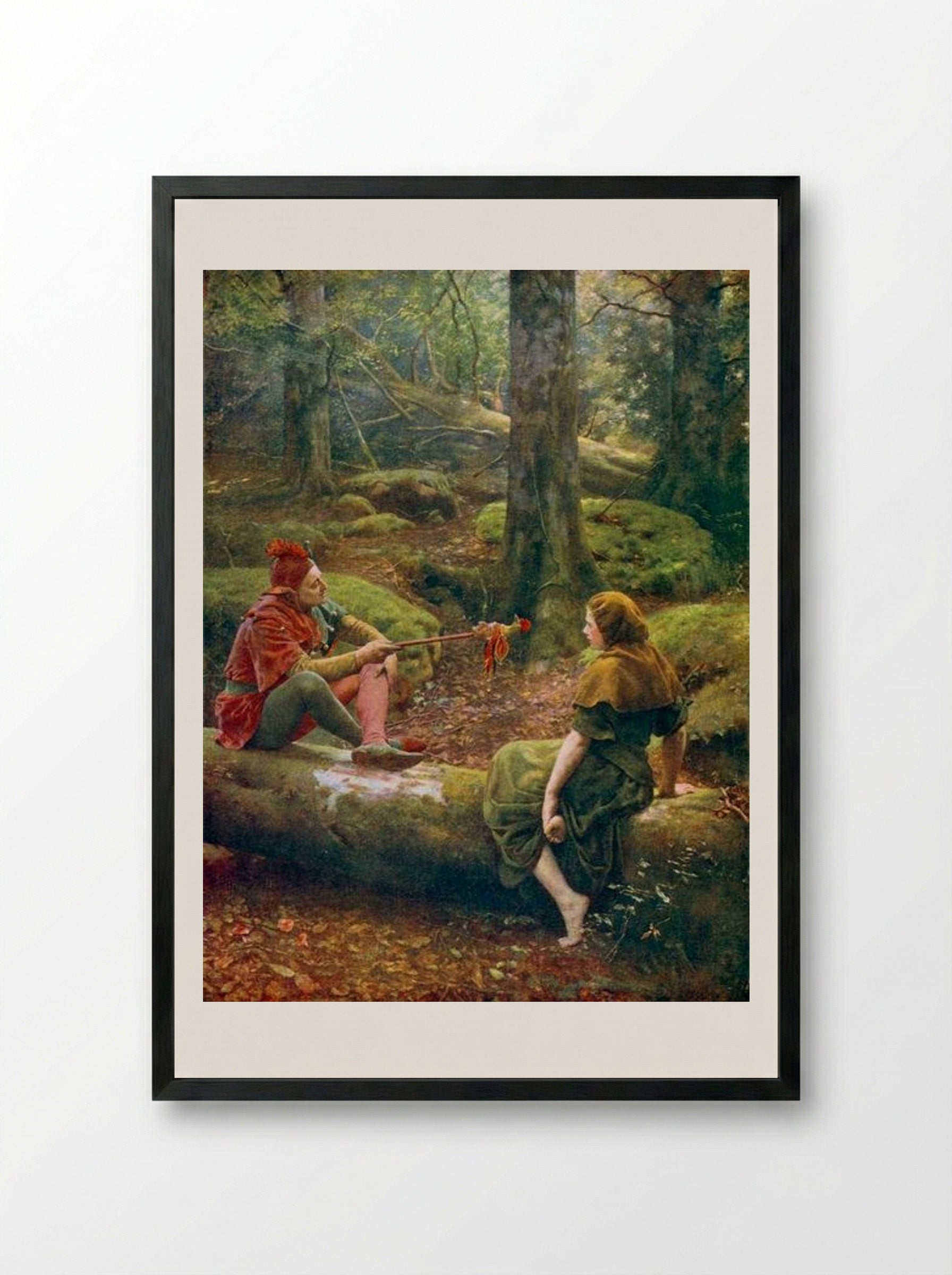In the Forest of Arden - John Collier - Framed Print Black