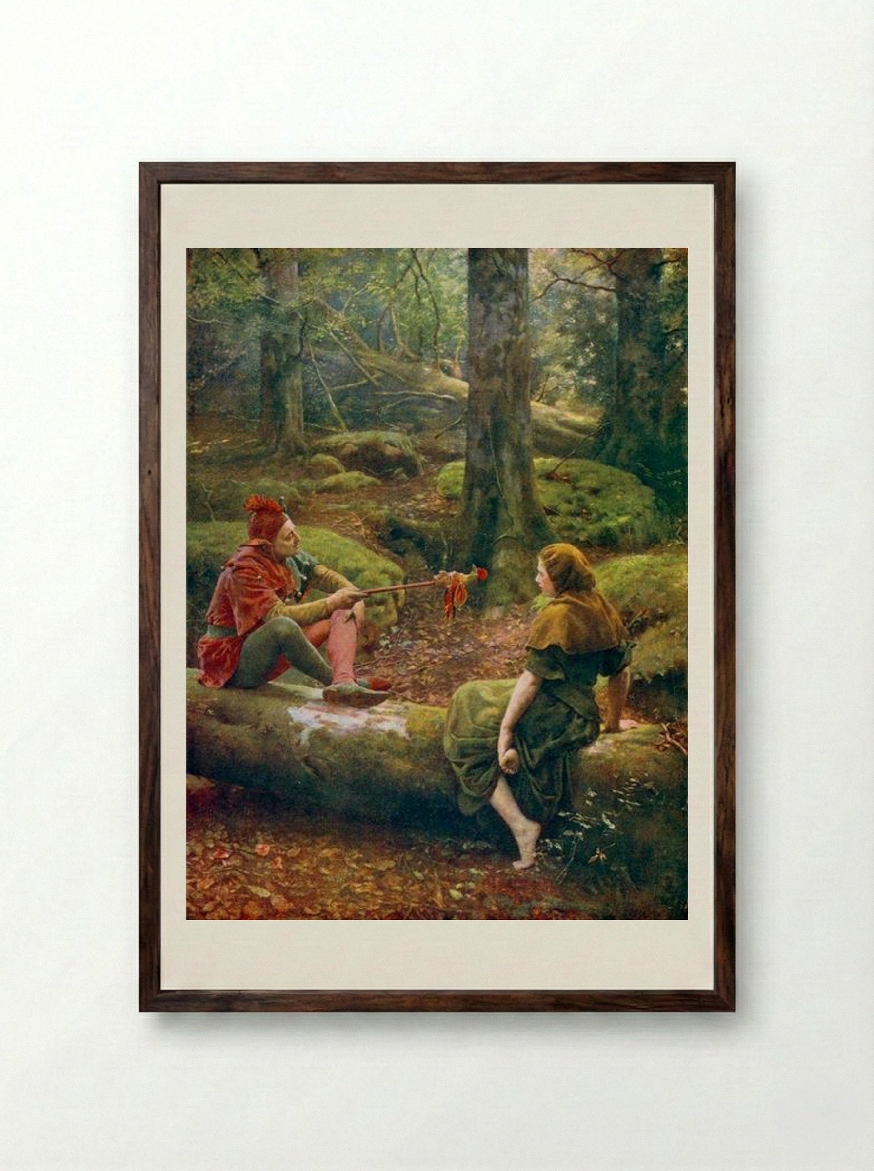 In the Forest of Arden - John Collier - Framed Print Dark Wood