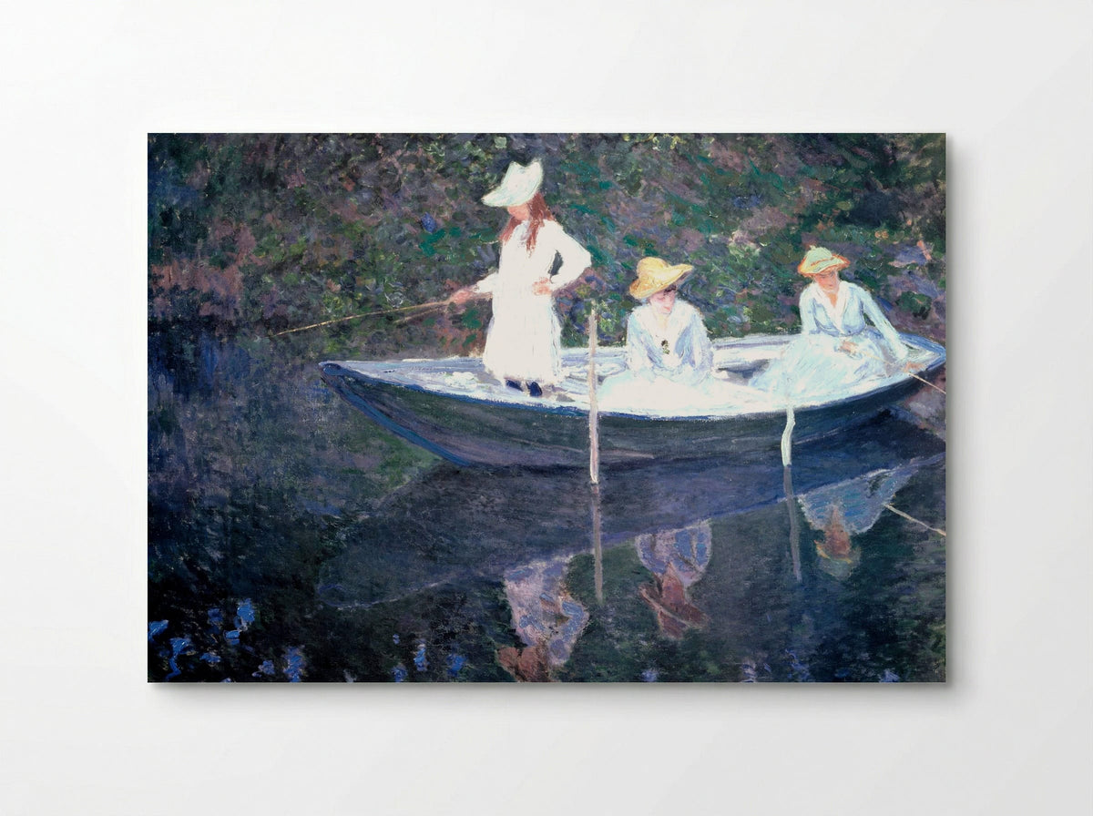 In the Norvegienne Boat at Giverny - Claude Monet - Poster