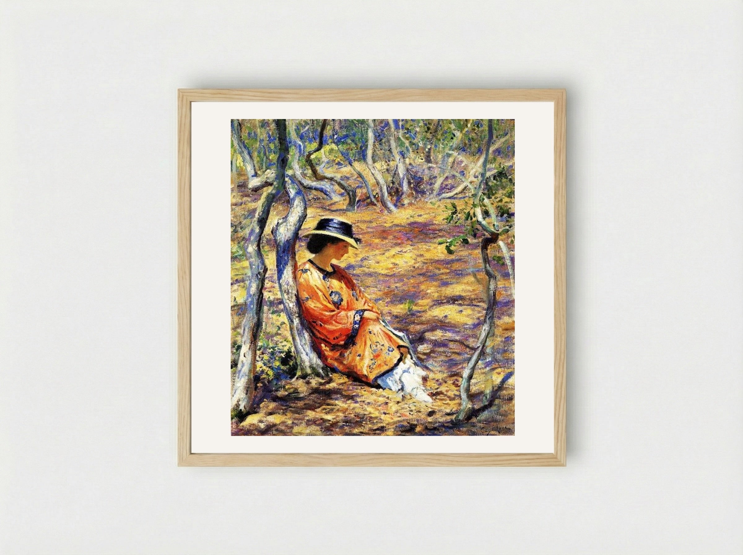 In the Oak Grove - Guy Rose - Framed Print Wood