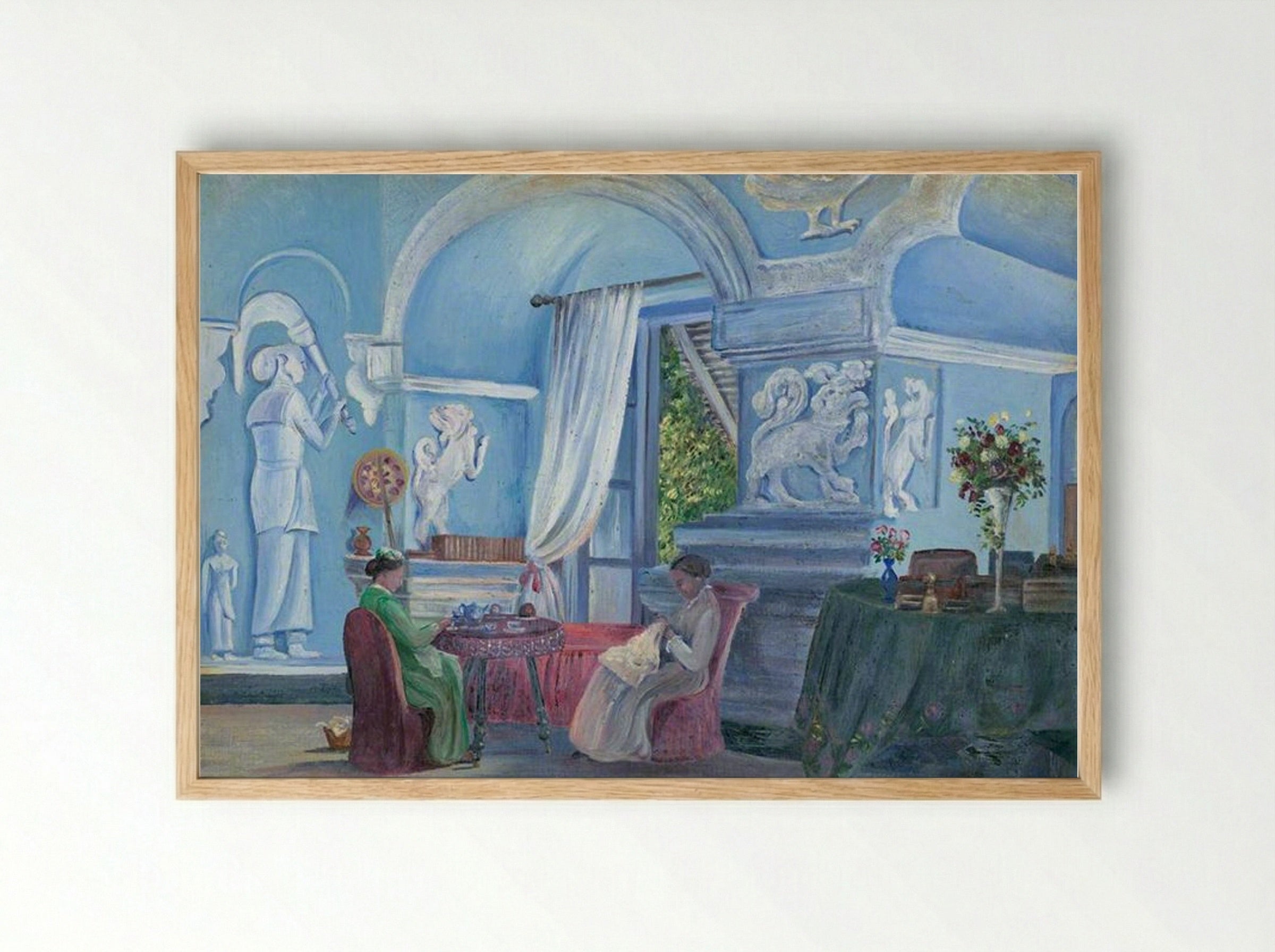 In the Old Palace, Kandy, Ceylon - Marianne North - Framed Print Wood