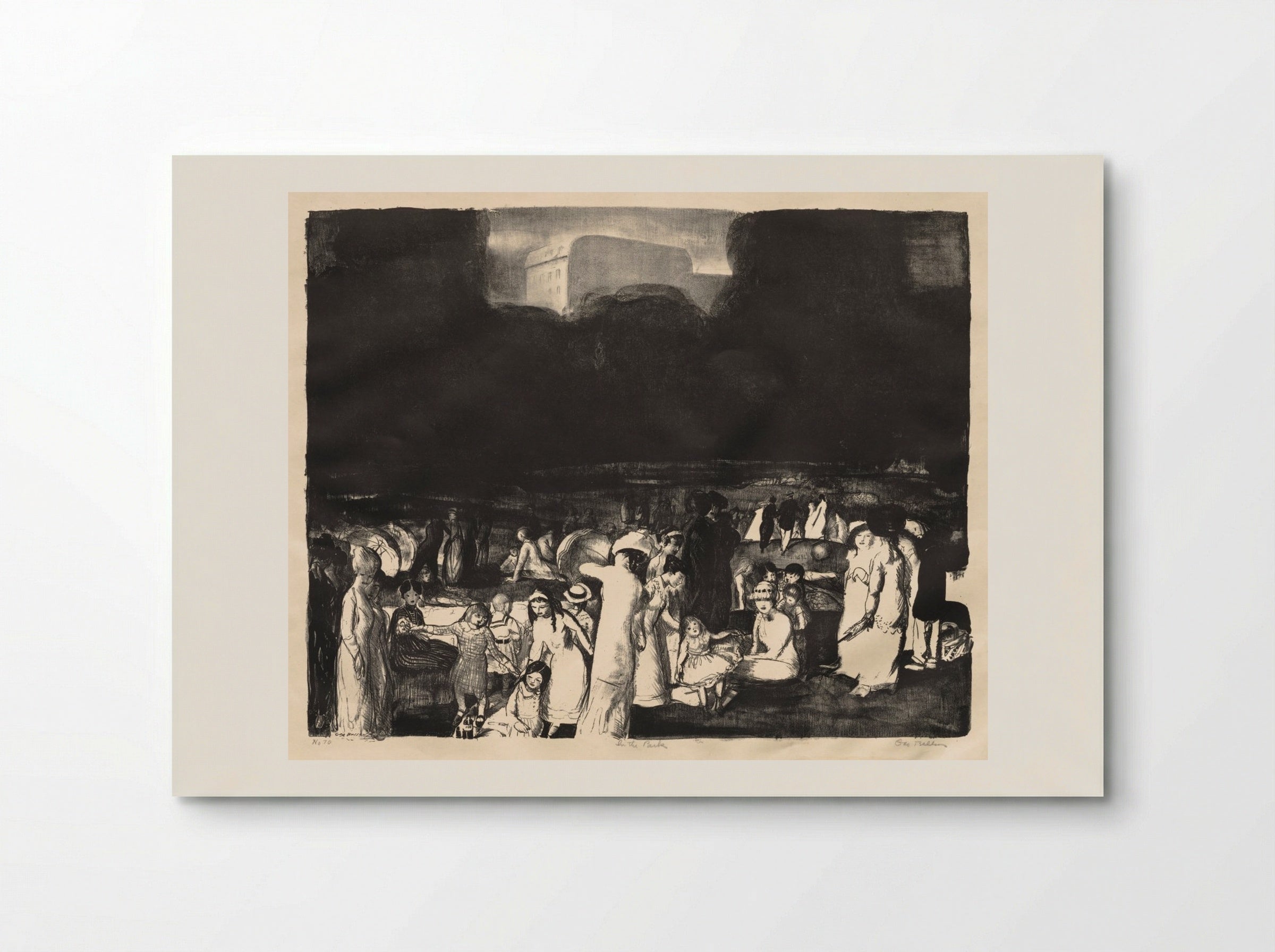 In the Park, Dark - George Bellows - Poster