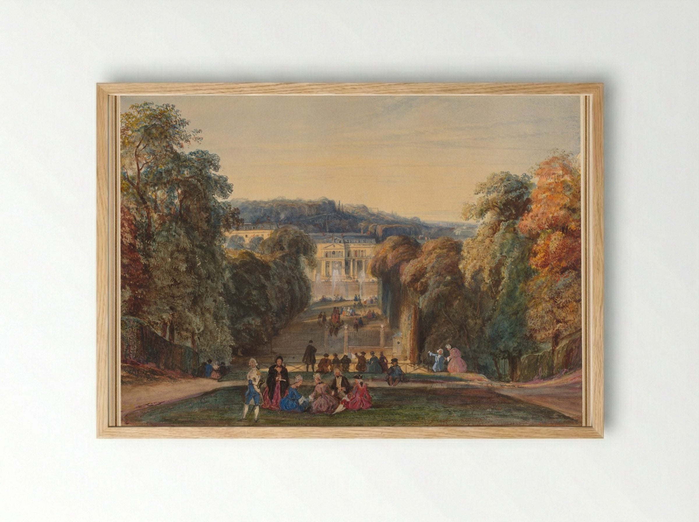 In the Park of Saint Cloud - Constant Troyon - Framed Print Wood