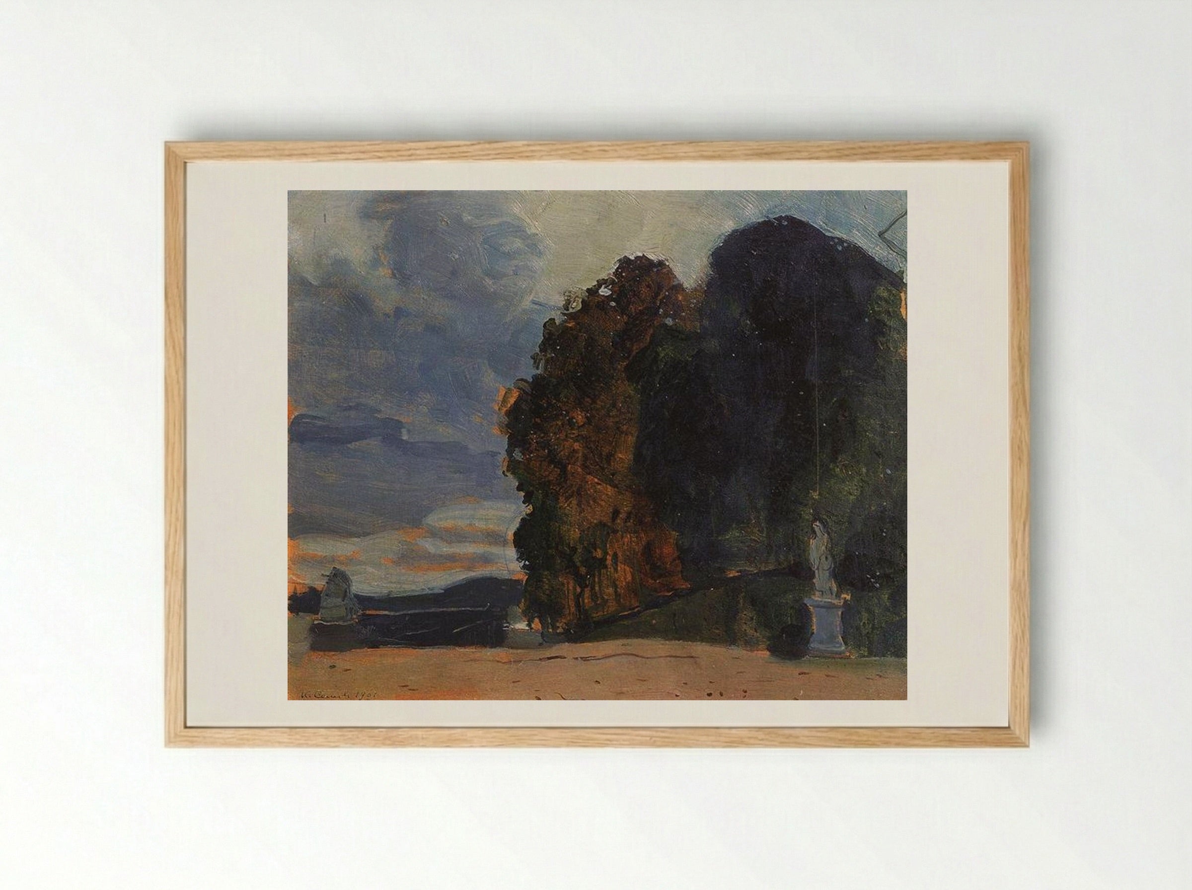 In the Park of Versailles - Konstantin Somov - Framed Print Wood