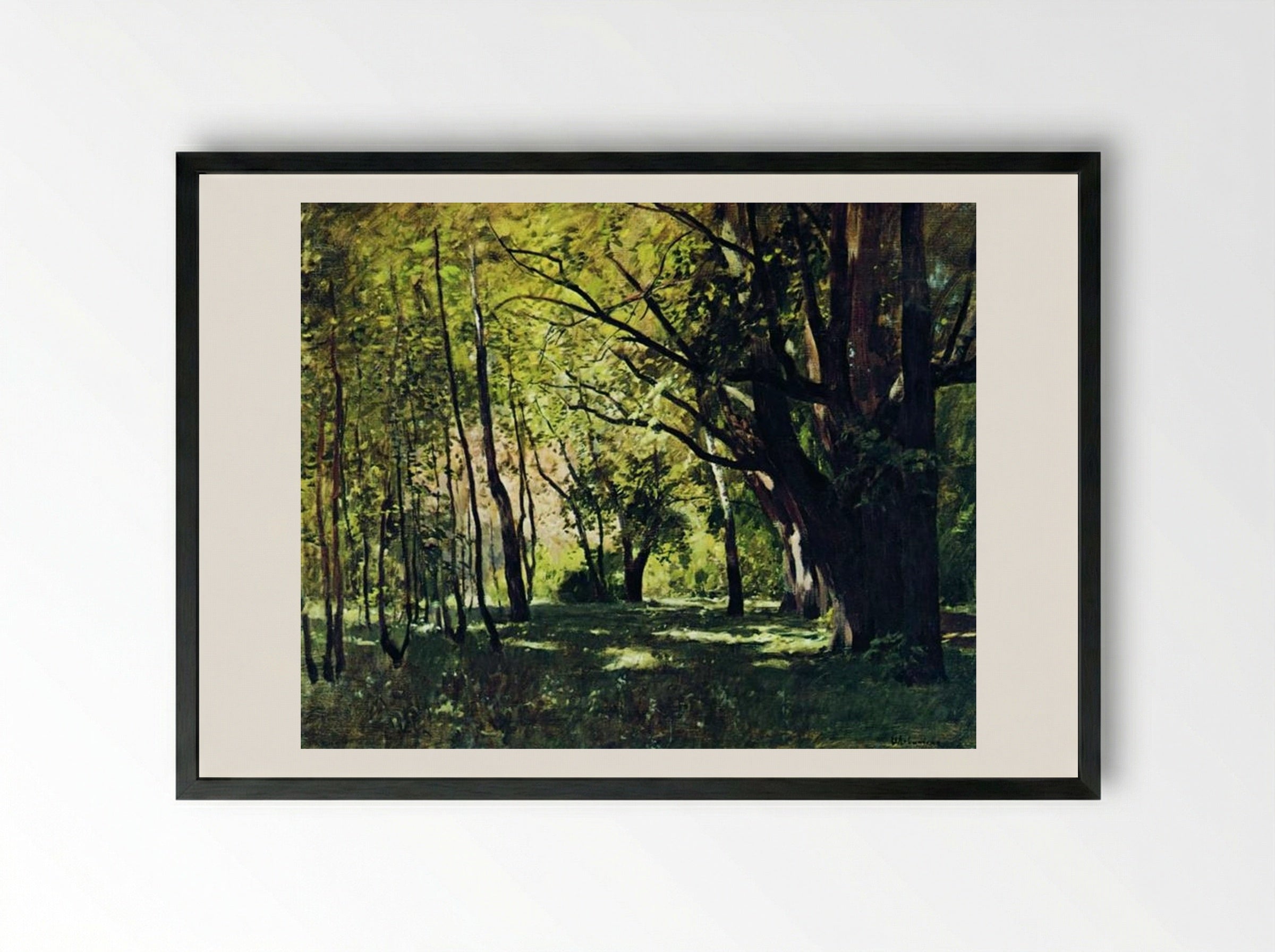 In the Park - Isaac Levitan - Framed Print Black