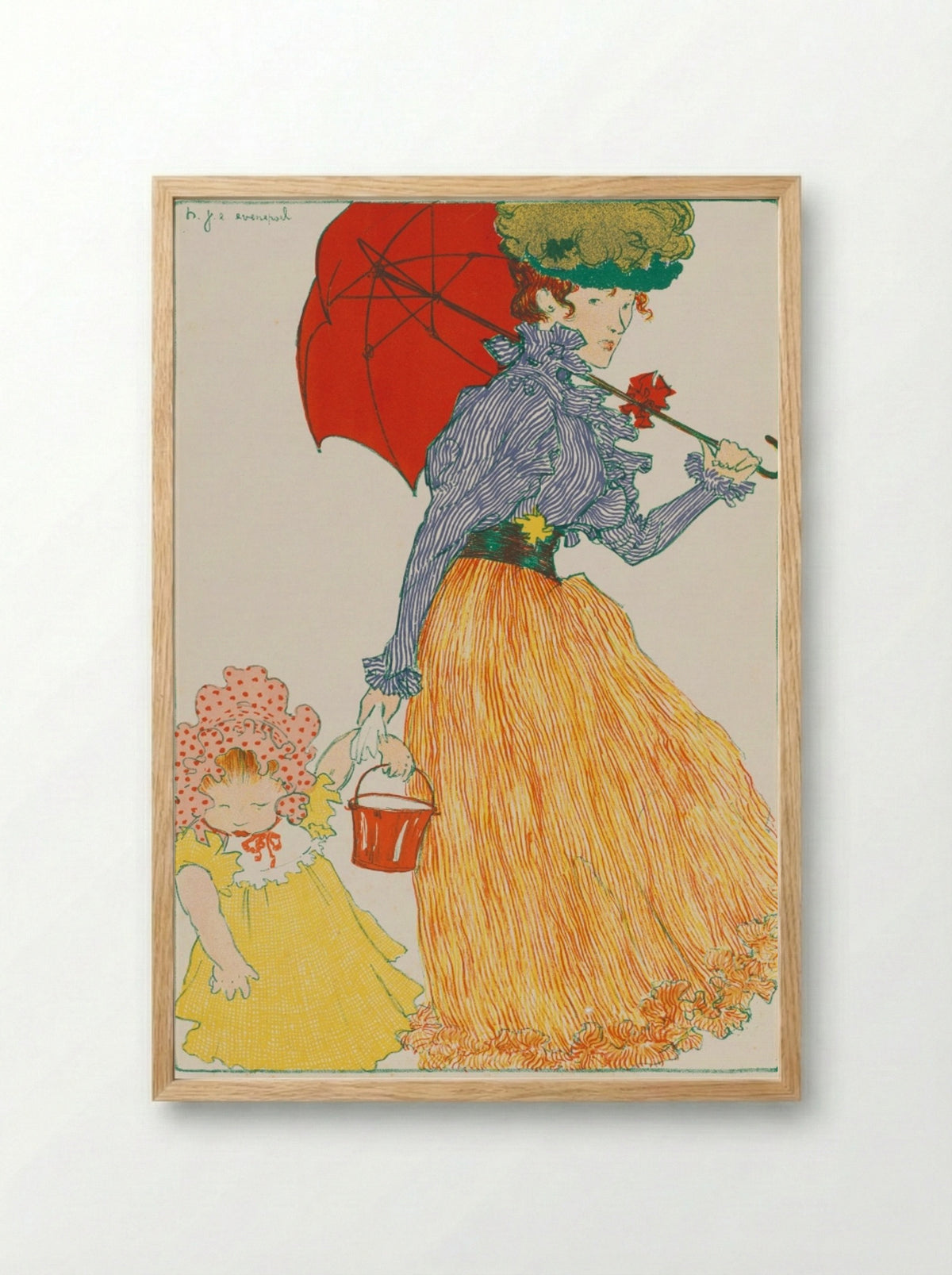 In the Square - Henri Evenepoel - Framed Print Wood