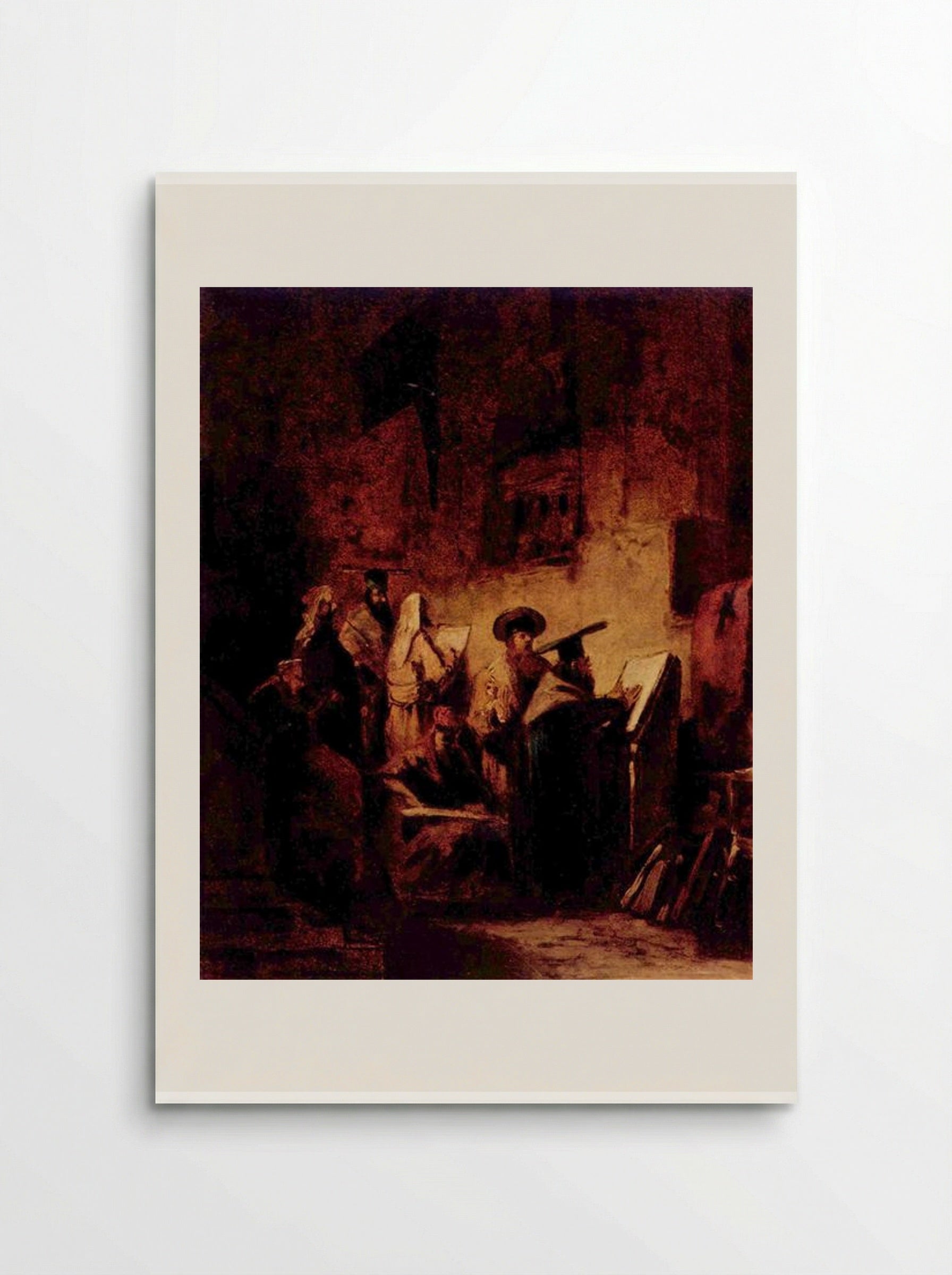 In the Synagogue - Carl Spitzweg - Poster