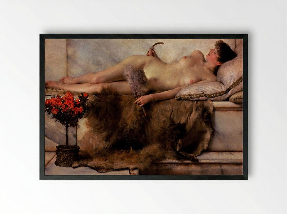 In the Tepidarium - Sir Lawrence Alma-Tadema - Framed Print Black