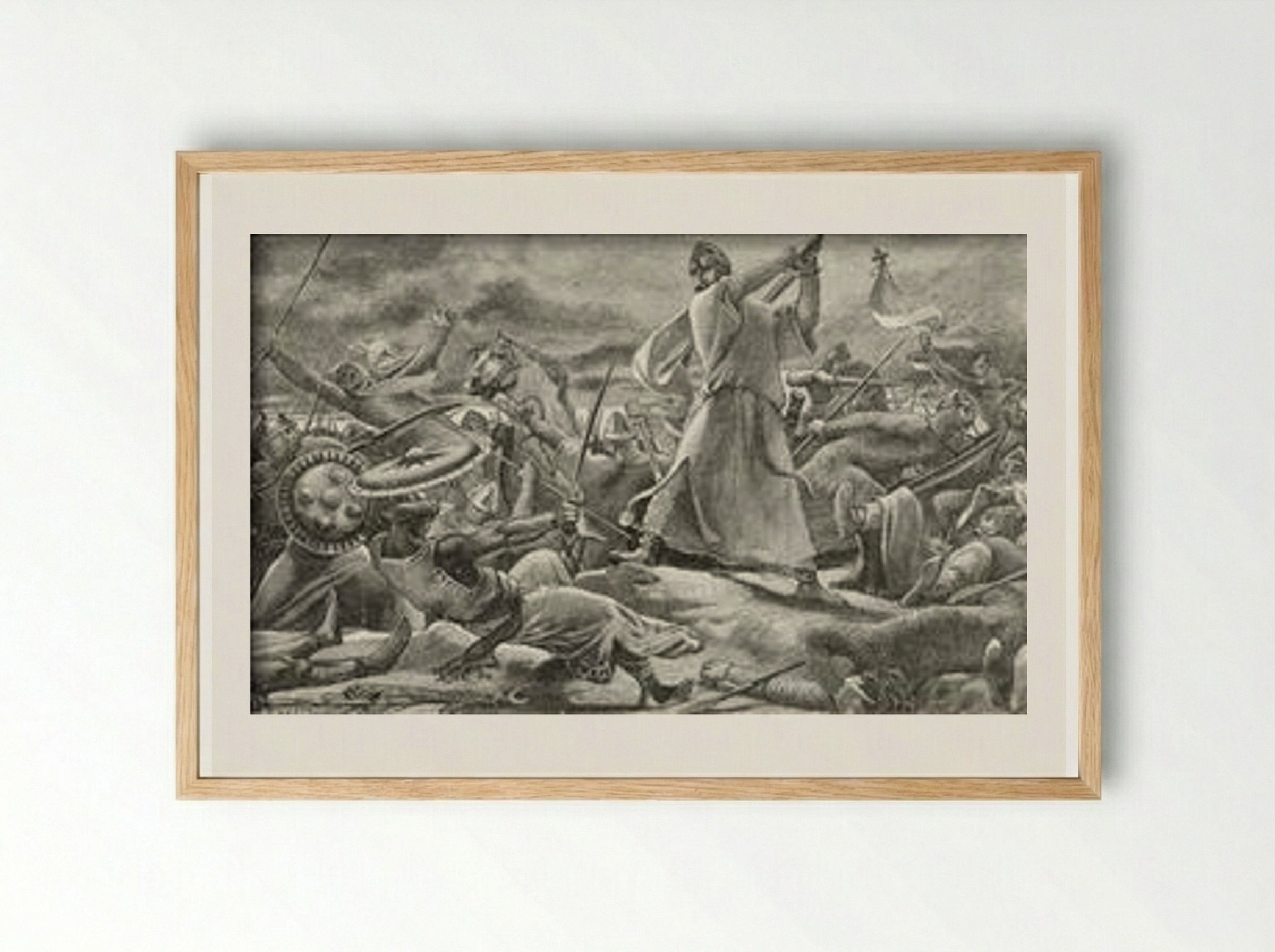 In the Thick of Battle, a Melee - Luc-Olivier Merson - Framed Print Wood