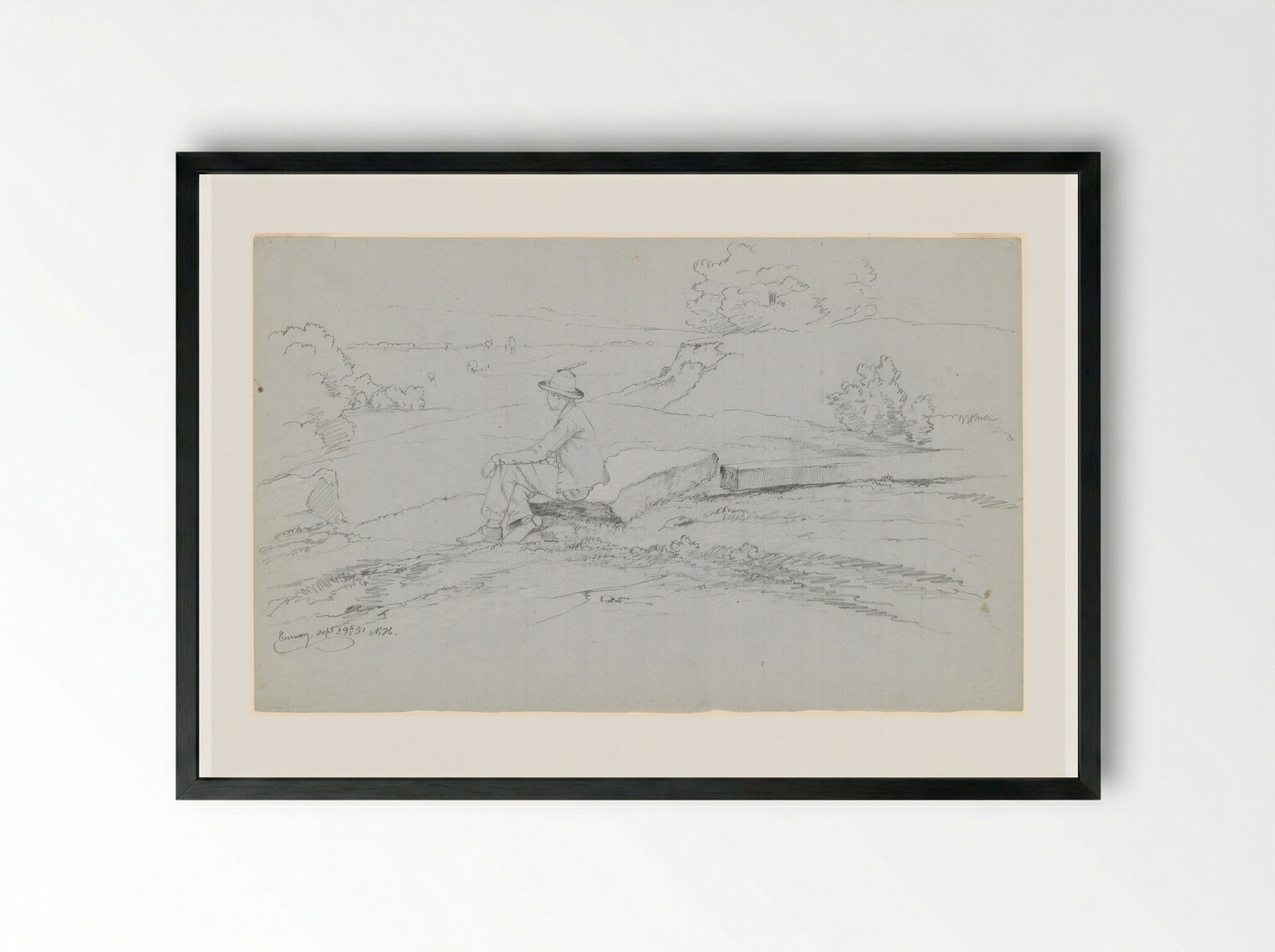 In the White Mountains - David Johnson - Framed Print Black