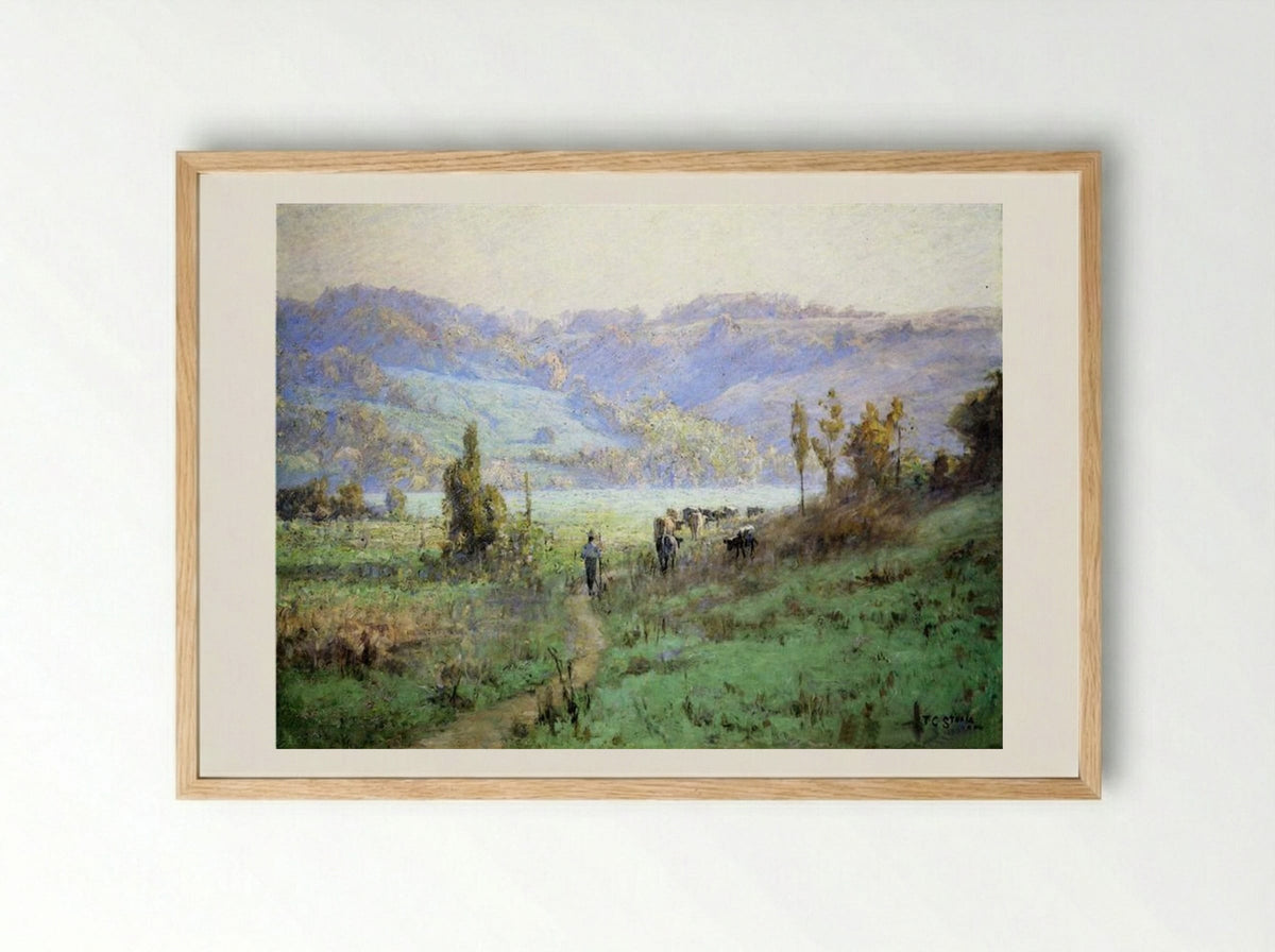 In the Whitewater Valley near Metamora - T. C. Steele - Framed Print Wood