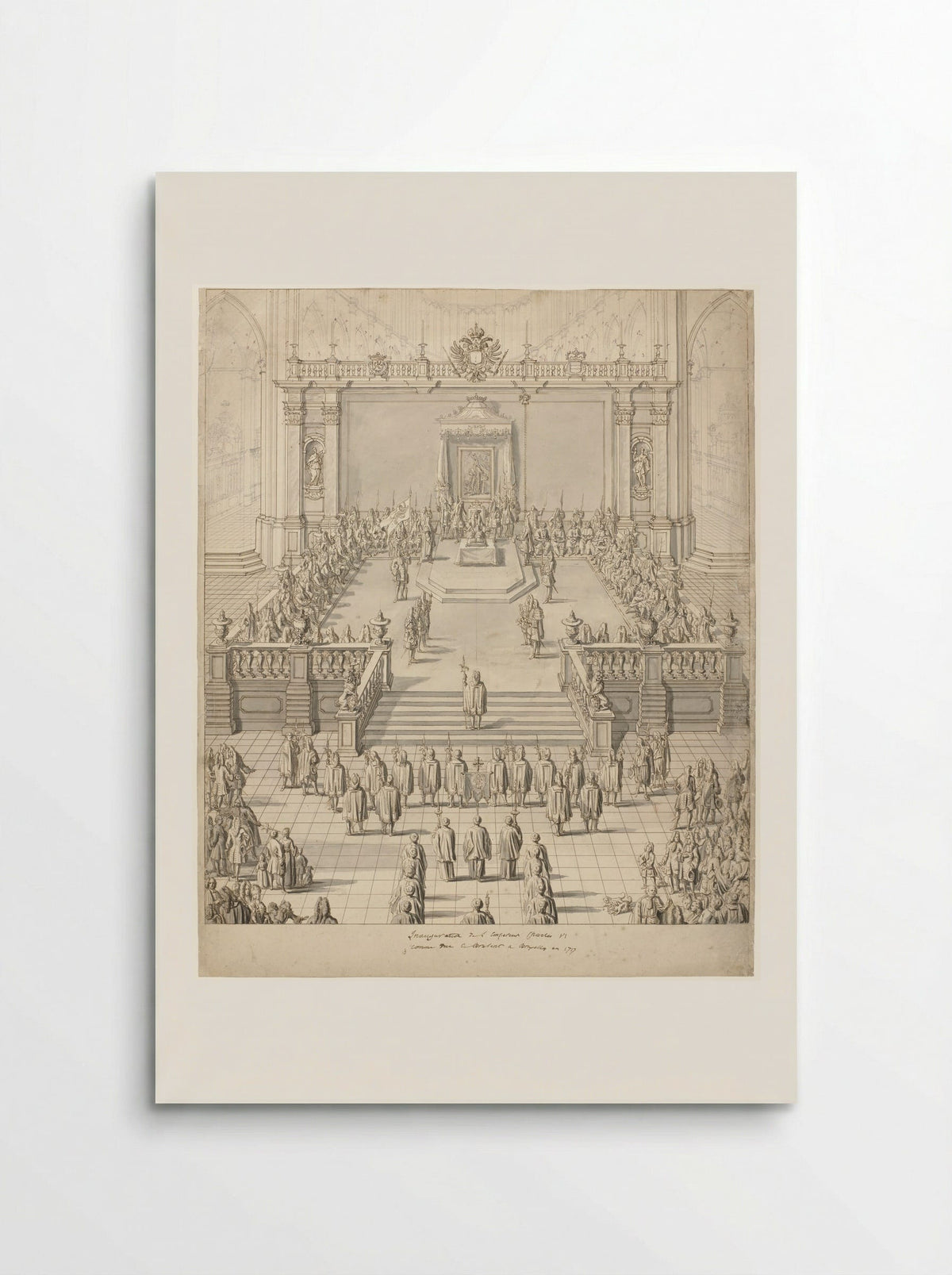 Inauguration of Emperor Charles VI in St Bavo's Cathedral, Ghent - Jacob Colin - Poster