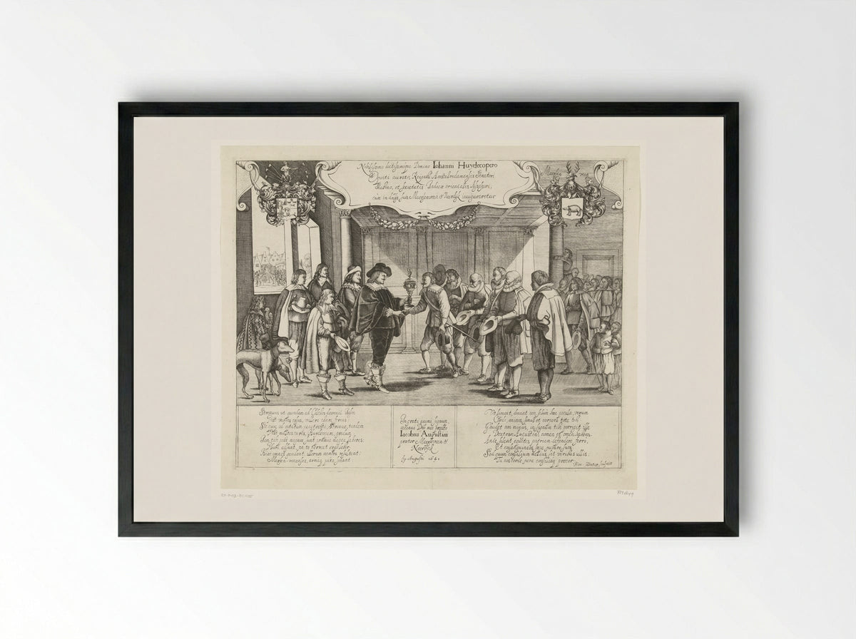 Inauguration of the Lordship of Maarseveen and Neerdijk - Hendrik van Maarseveen - Framed Print Black