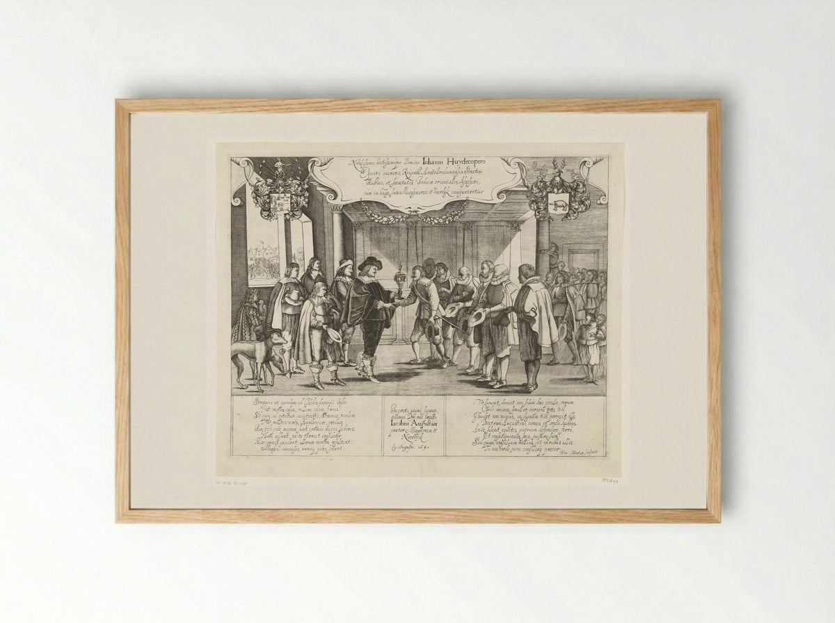 Inauguration of the Lordship of Maarseveen and Neerdijk - Hendrik van Maarseveen - Framed Print Wood
