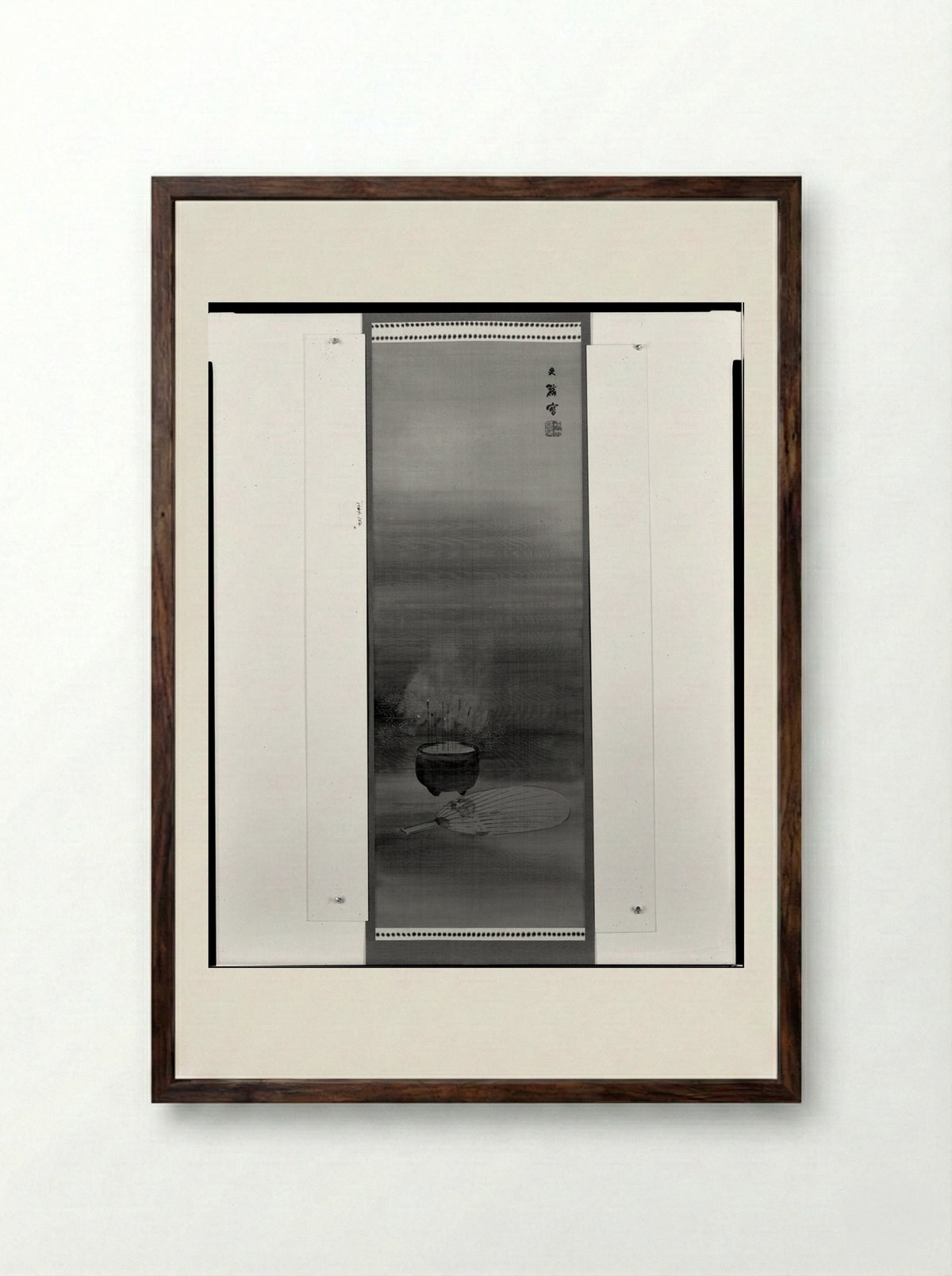 Incense Burner - Shiokawa Bunrin - Framed Print Dark Wood