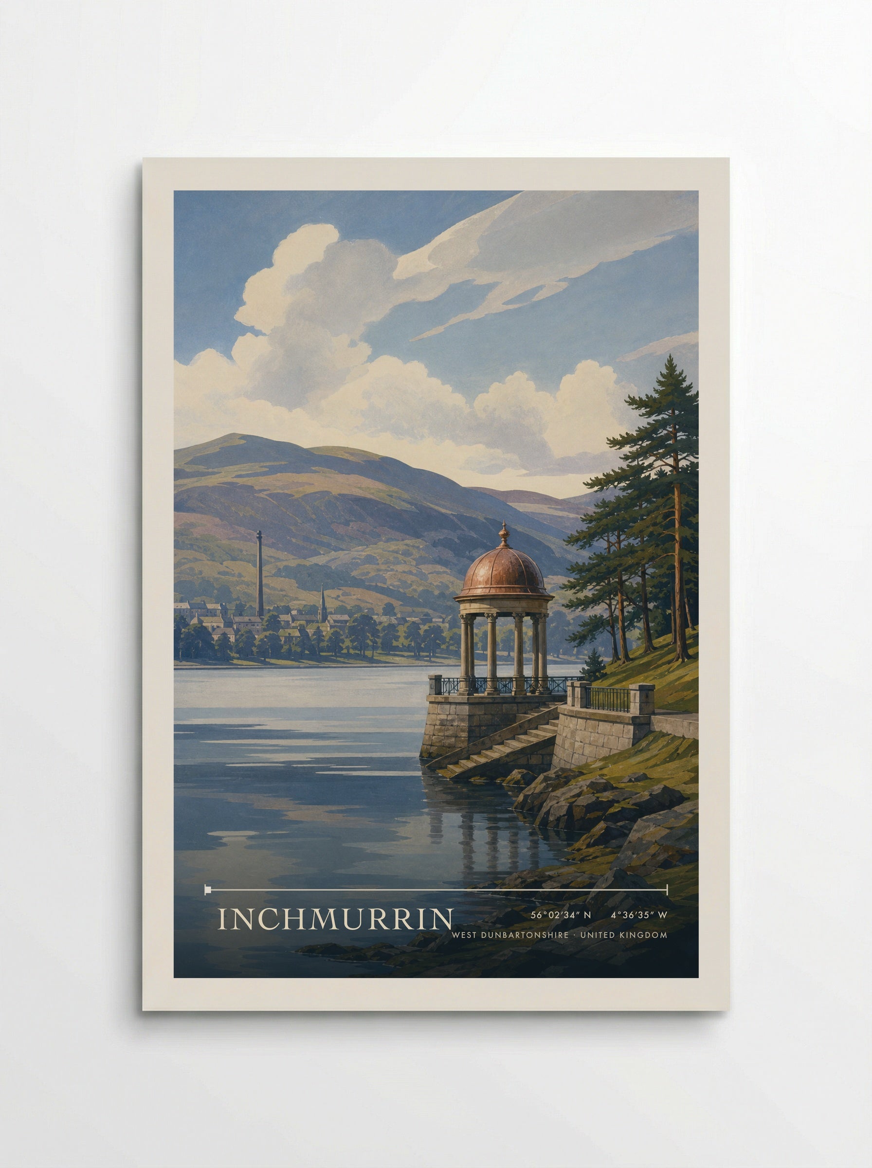 Inchmurrin West Dunbartonshire United Kingdom Travel Poster - Poster