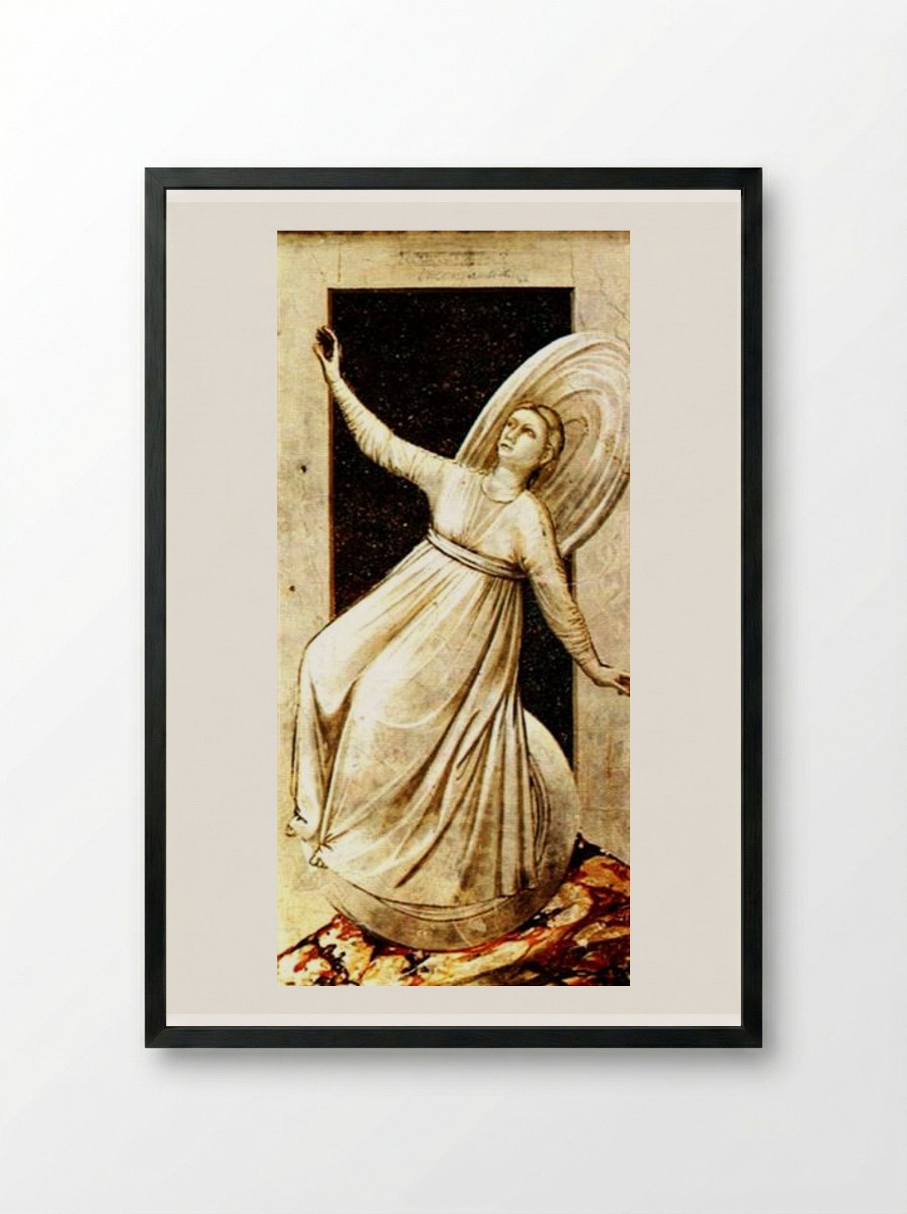 Inconstancy - Giotto di Bondone - Framed Print Black
