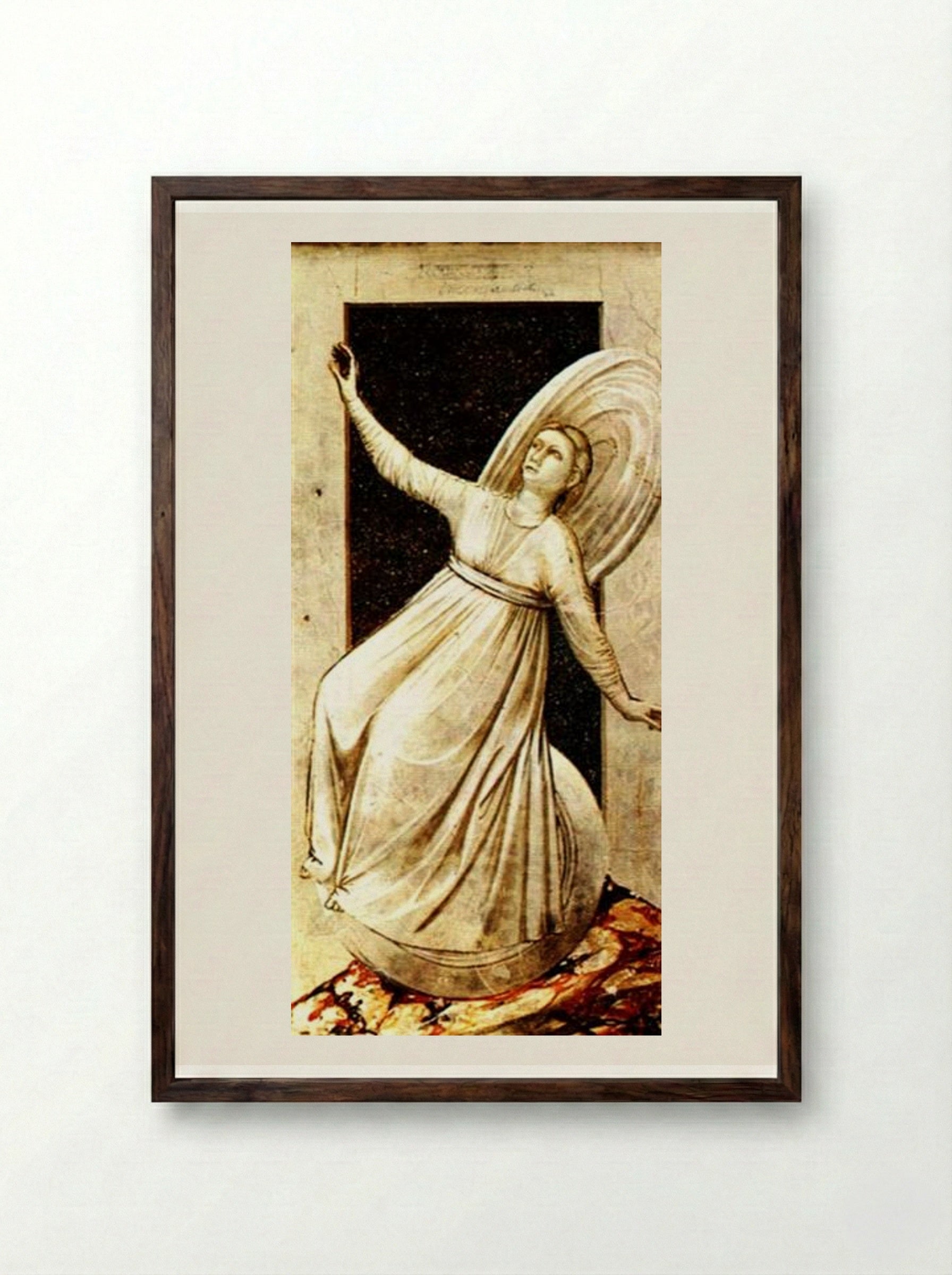 Inconstancy - Giotto di Bondone - Framed Print Dark Wood