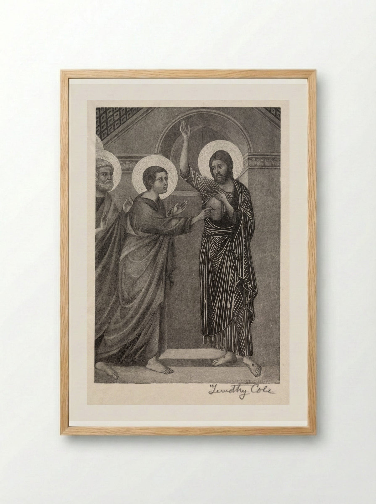 Incredulity of Saint Thomas - Timothy Cole - Framed Print Wood