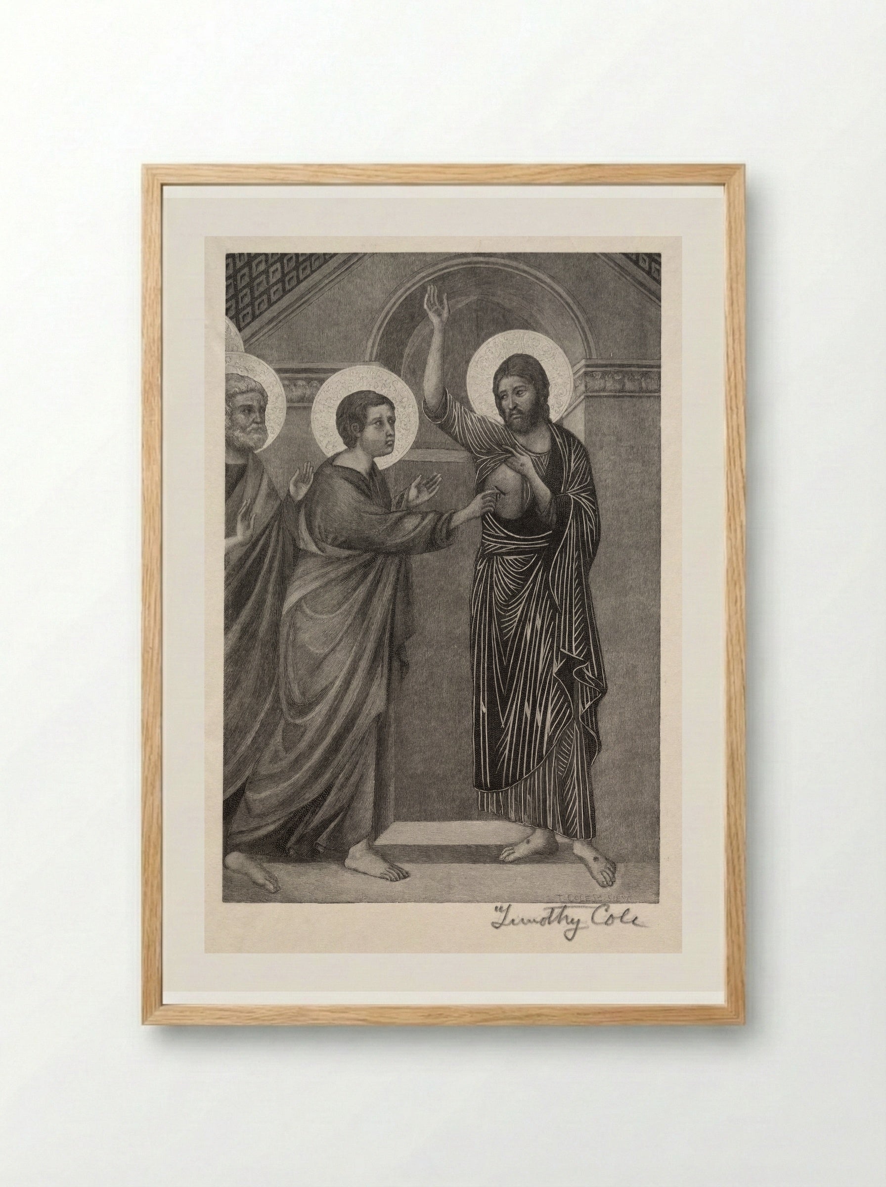 Incredulity of Saint Thomas - Timothy Cole - Framed Print Wood