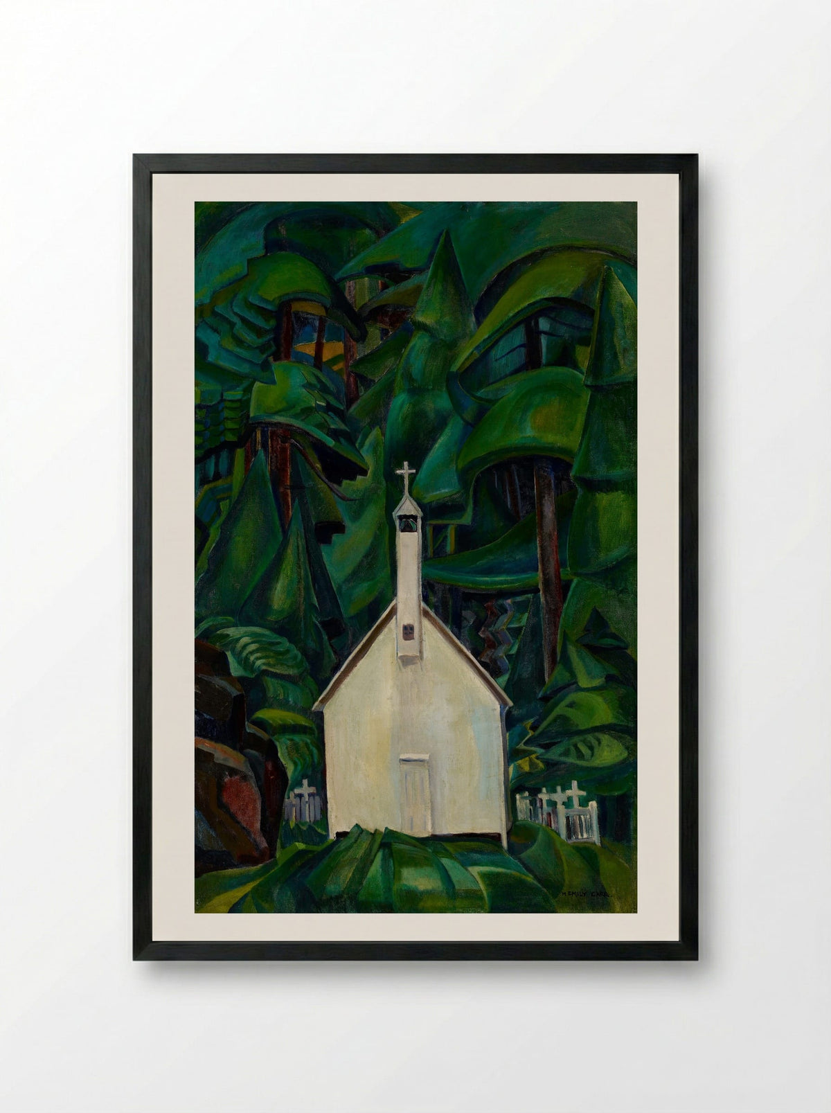 Indian Church - Emily Carr - Framed Print Black