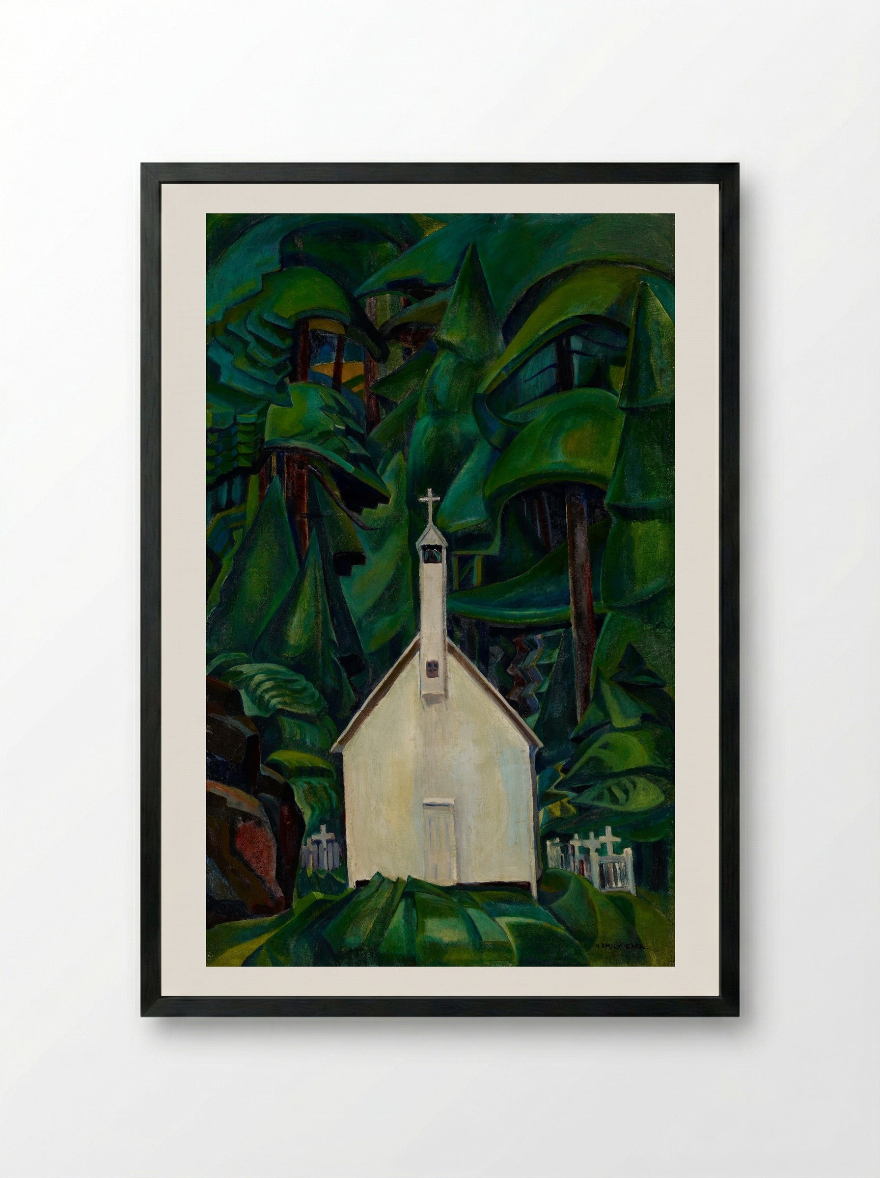 Indian Church - Emily Carr - Framed Print Black
