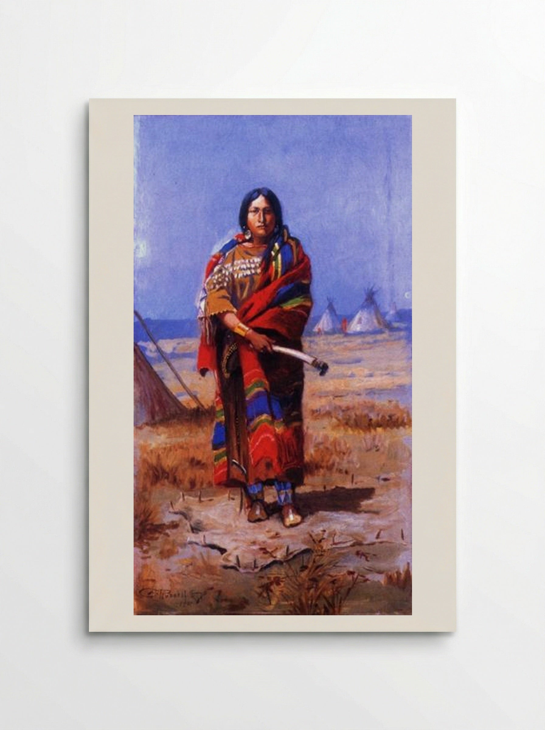 Indian Squaw - Charles M. Russell - Poster