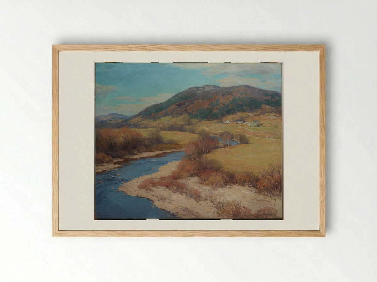 Indian Summer, Vermont - Willard Metcalf - Framed Print Wood