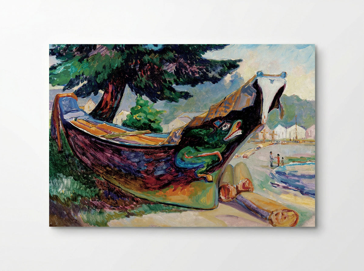 Indian War Canoe (Alert Bay) - Emily Carr - Poster