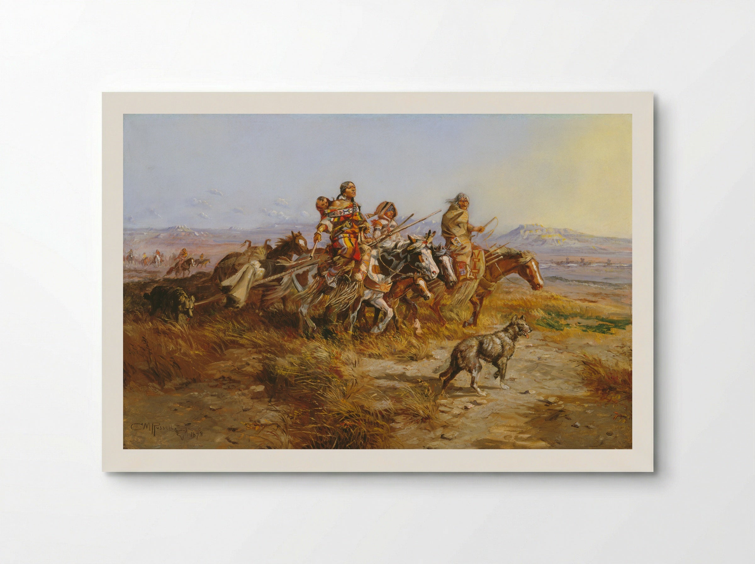 Indian Women Moving - Charles M. Russell - Poster