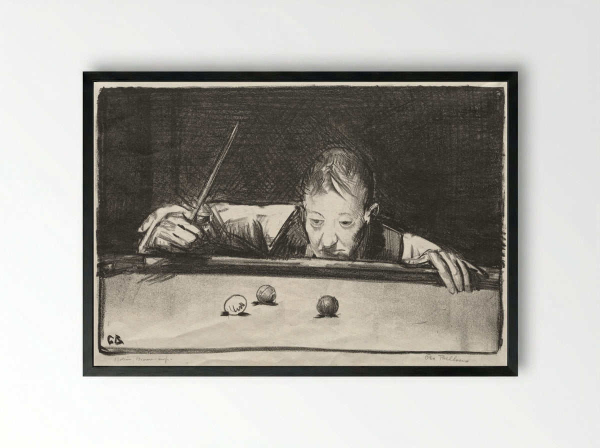 Indoor Athlete - George Bellows - Framed Print Black