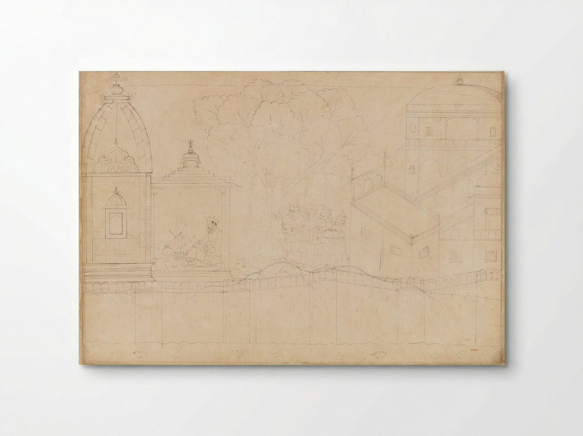 Indrajit Makes Offerings: Folio from the Siege of Lanka series - Manaku - Poster