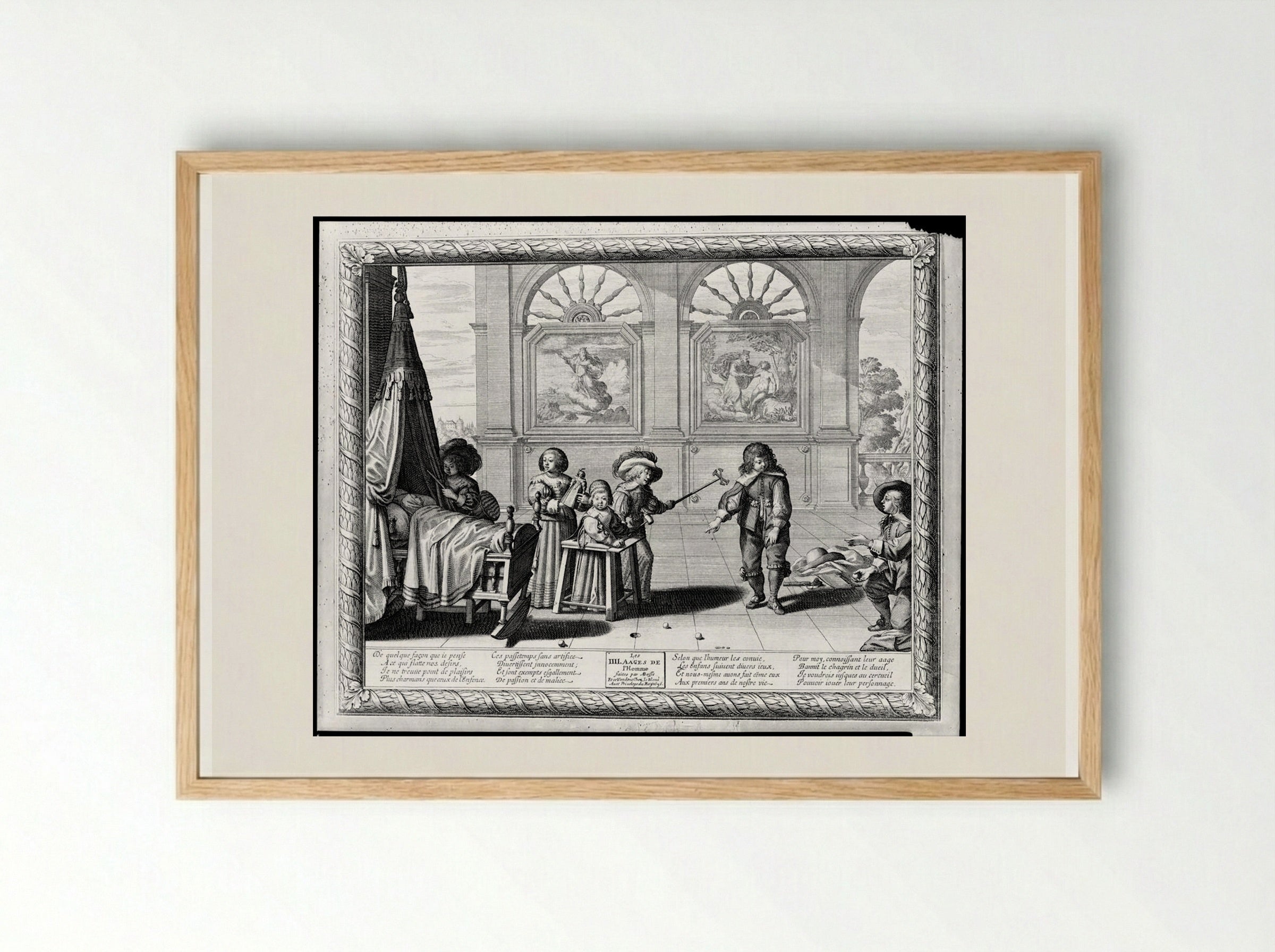 Infancy - Abraham Bosse - Framed Print Wood