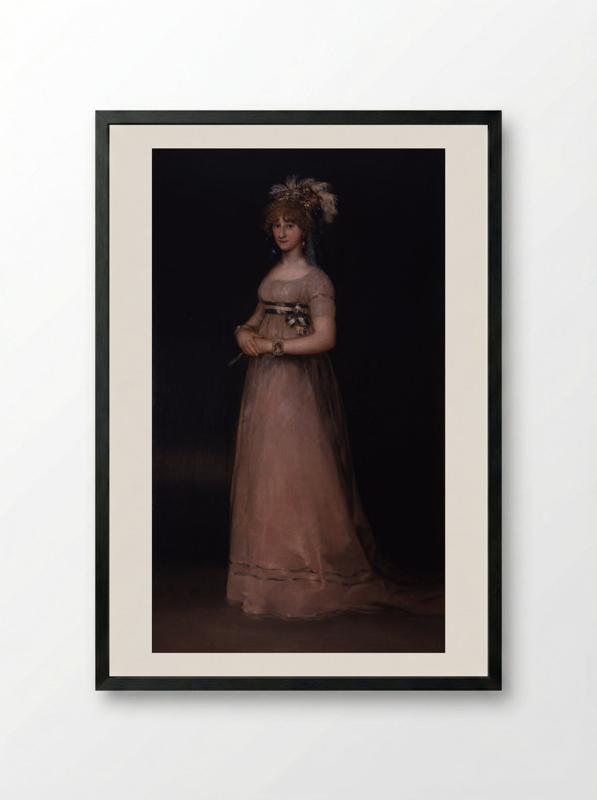 Infanta María Luisa of Spain - Francisco de Goya - Framed Print Black