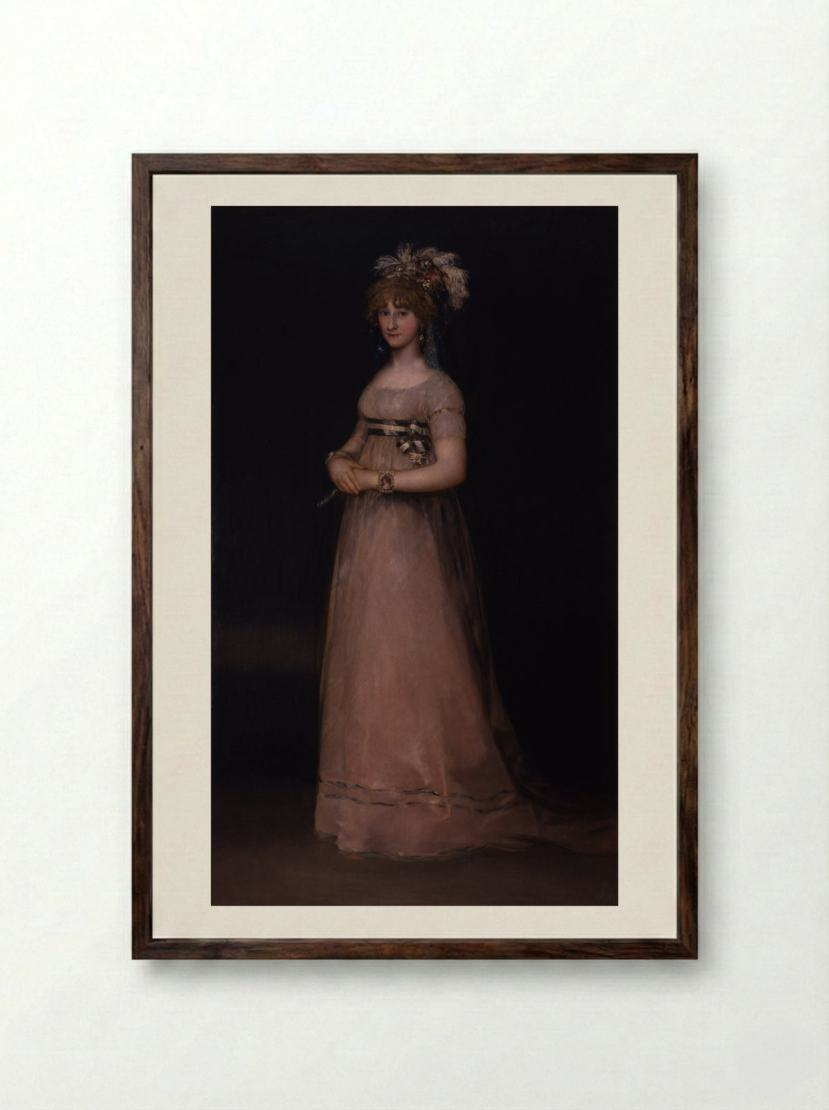 Infanta María Luisa of Spain - Francisco de Goya - Framed Print Dark Wood