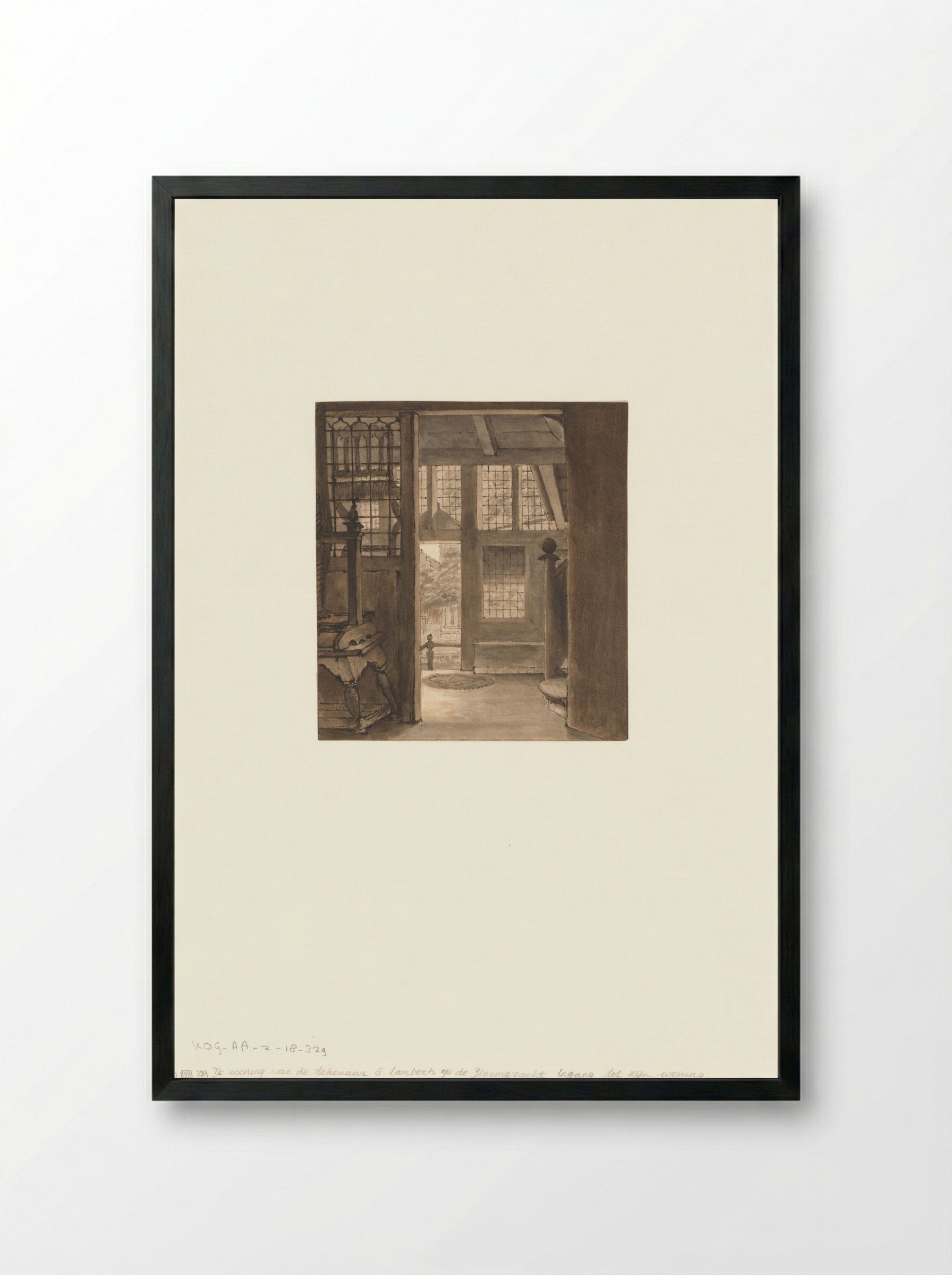 Ingang tot de woning van de kunstenaar - Gerrit Lamberts - Framed Print Black