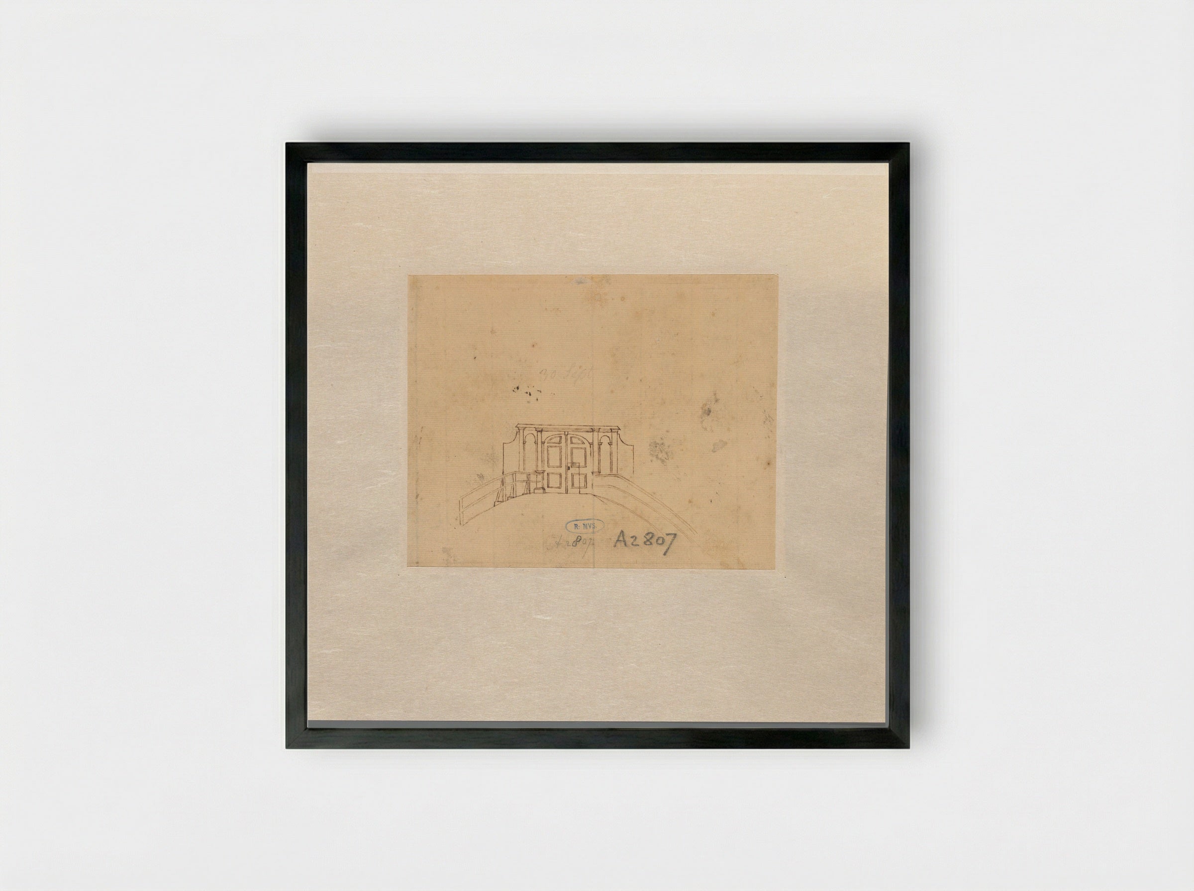 Ingangspartij van een gebouw - Dirk van der Burg - Framed Print Black