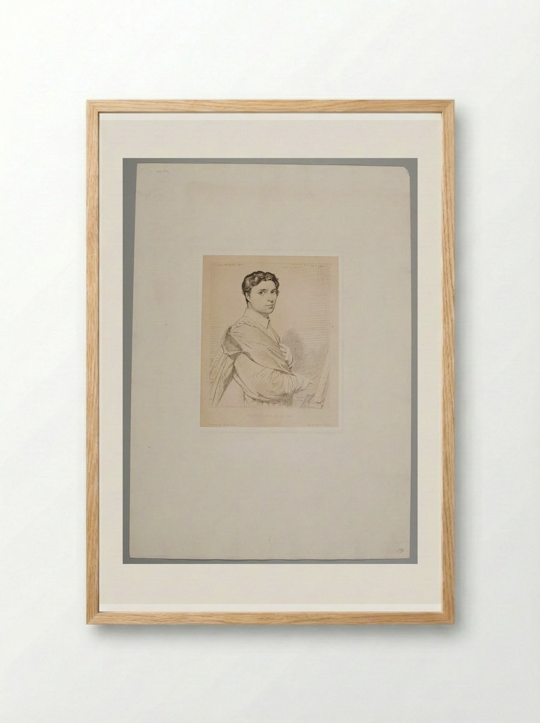 Ingres at the Age of 24 - Léopold Flameng - Framed Print Wood