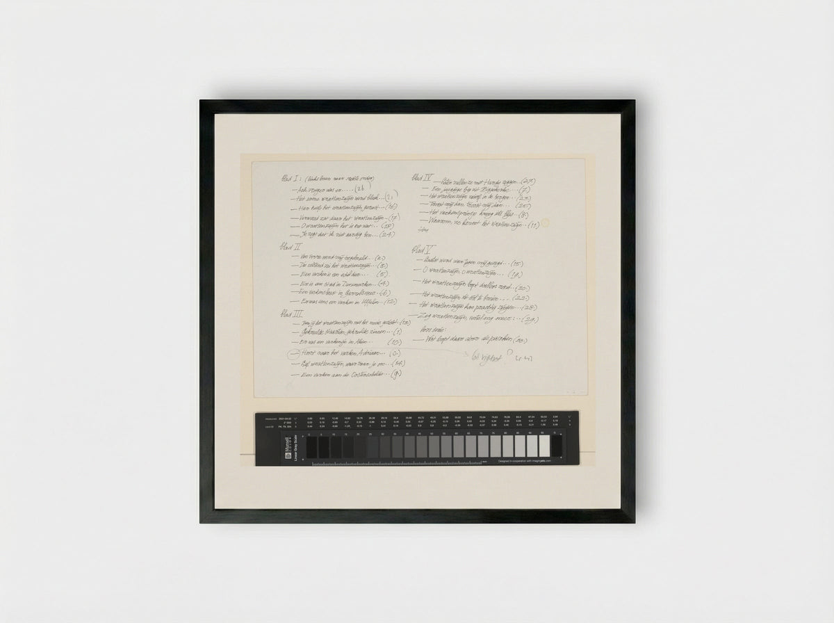 Inhoudsopgave - Peter Vos - Framed Print Black